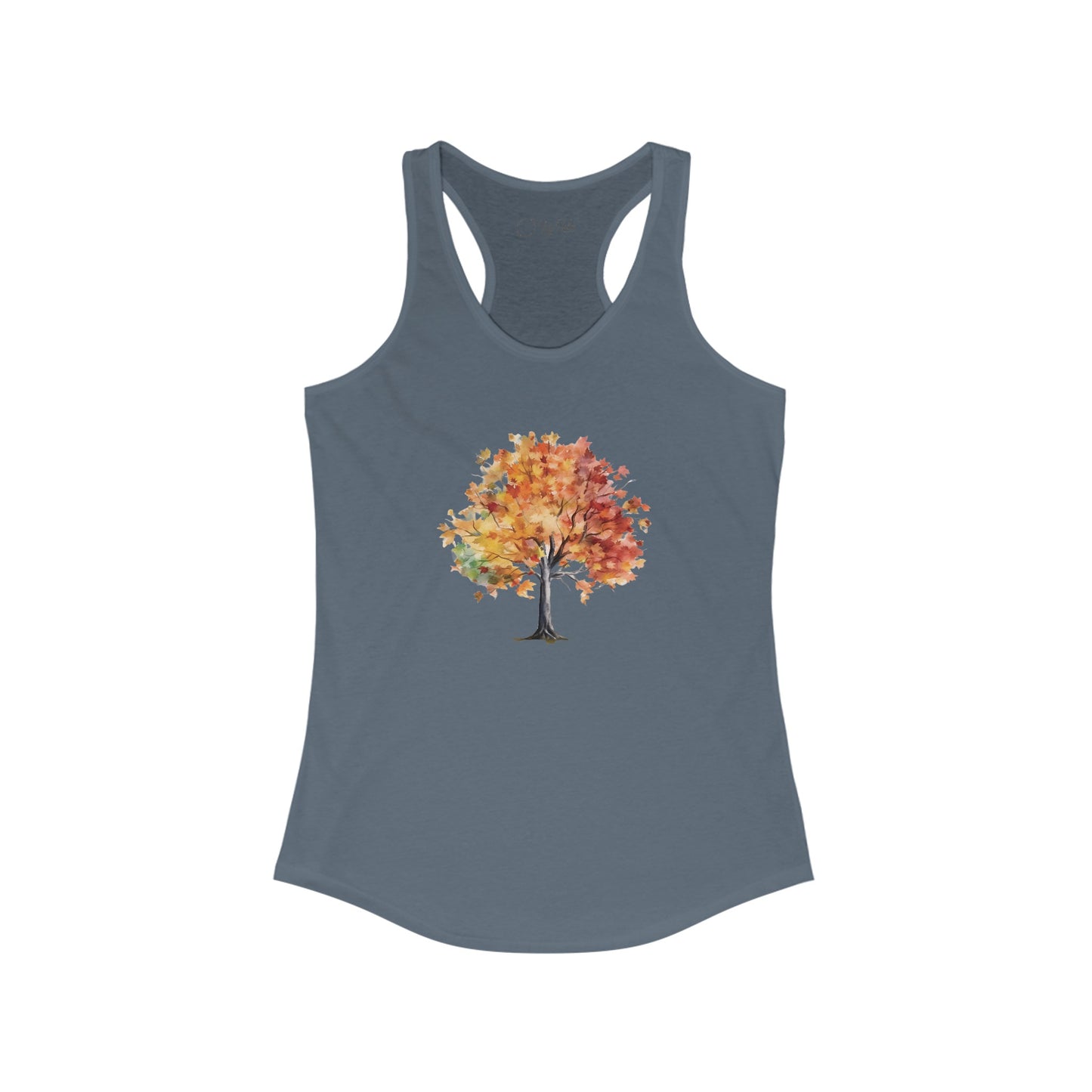 Watercolor Autumn Tree Racerback Tank