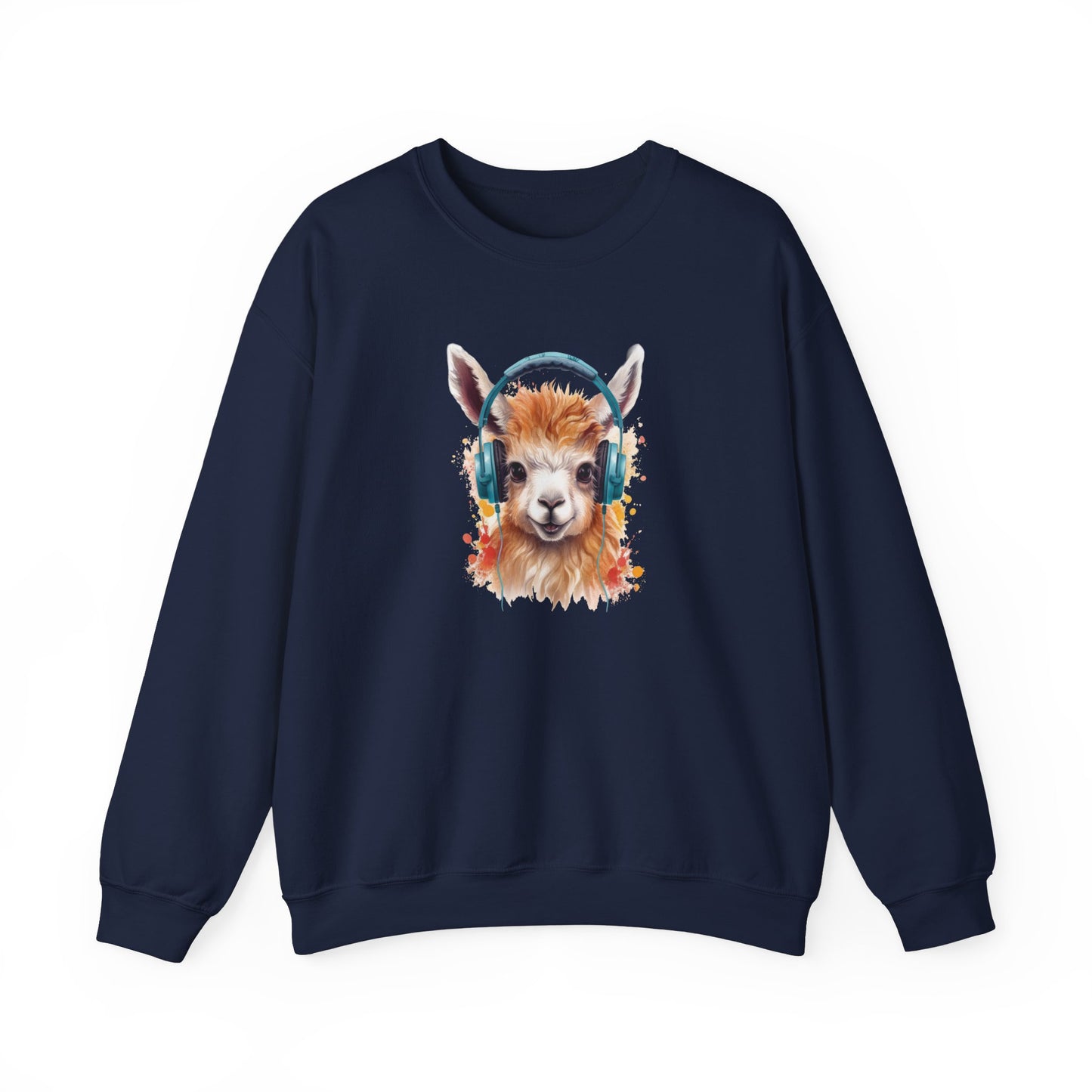 Llama with Headphones Sweatshirt