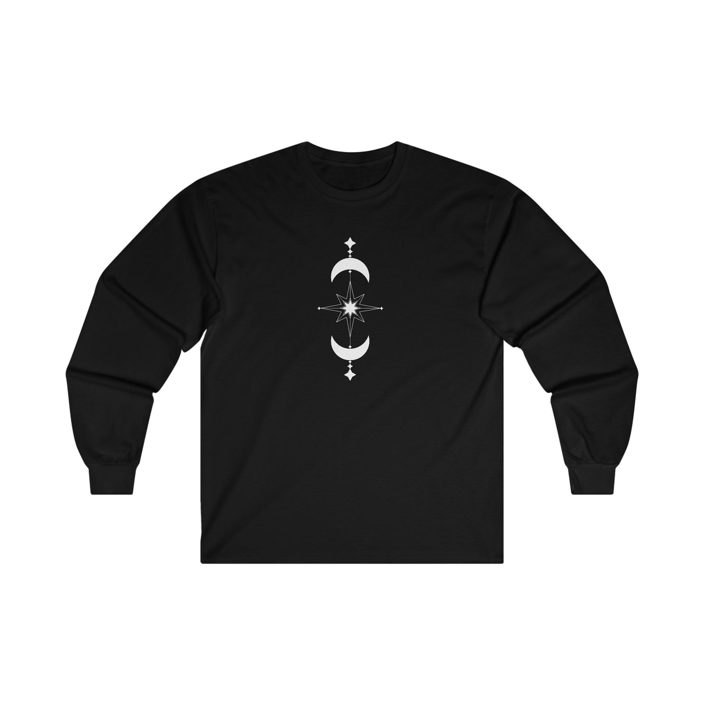 Linear Star and Moons Long Sleeve Tee