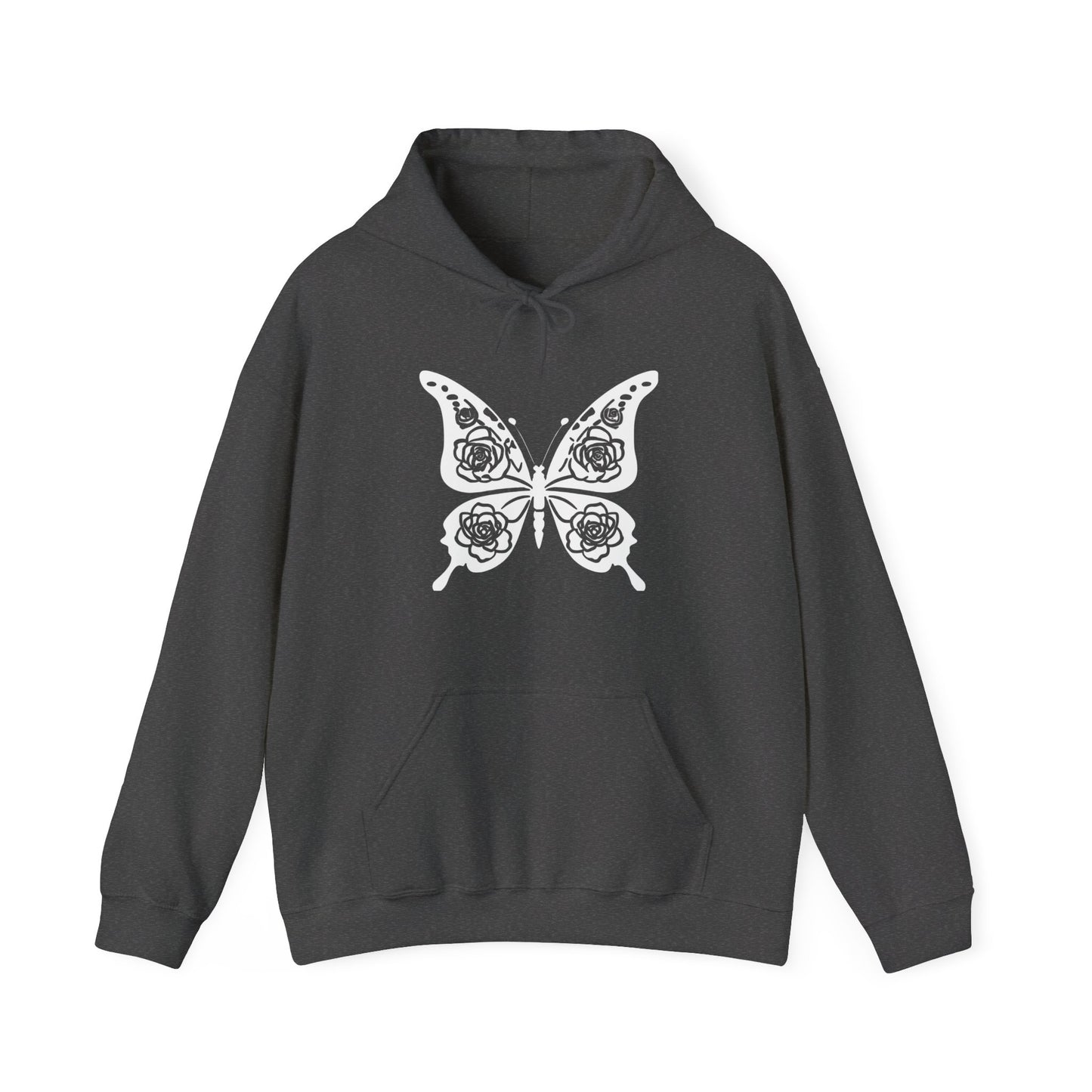 Butterfly and Roses Hooded Sweatshirt