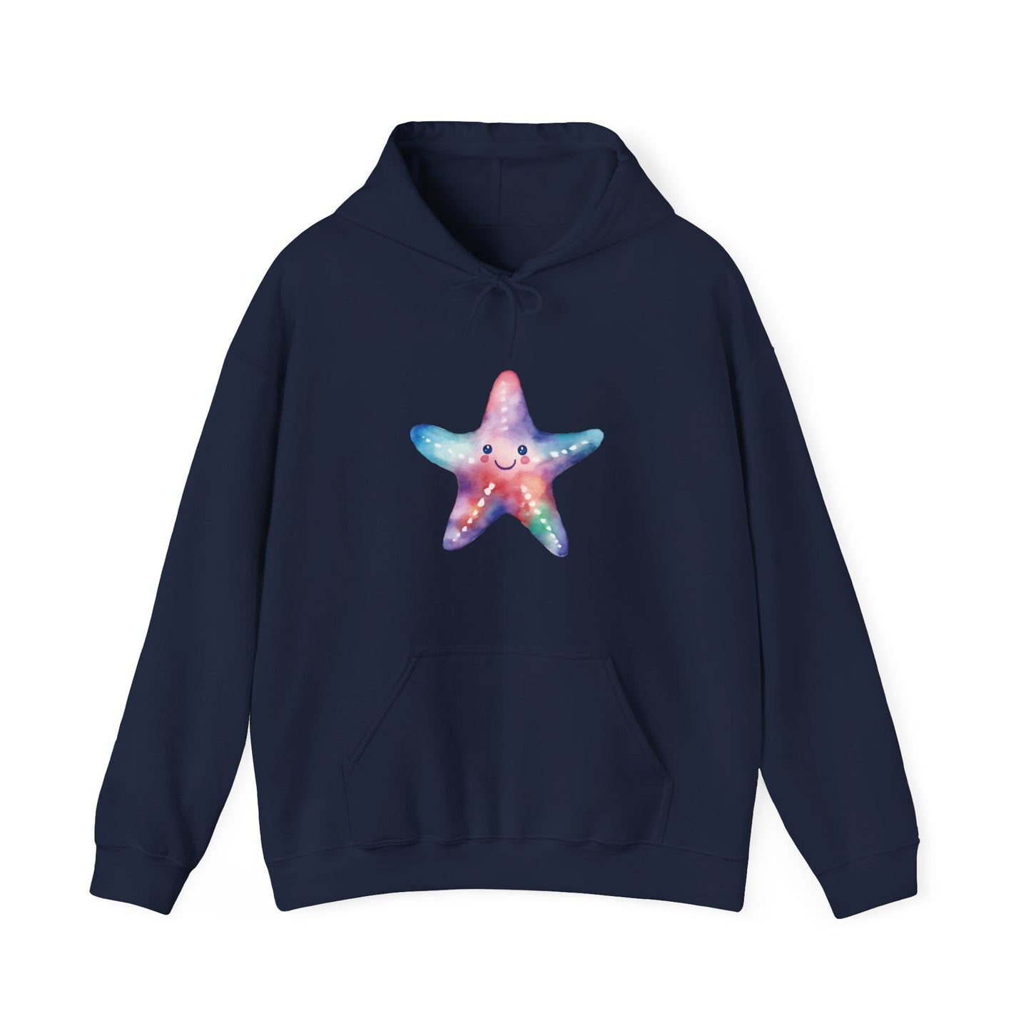 Watercolor Starfish Hooded Sweatshirt