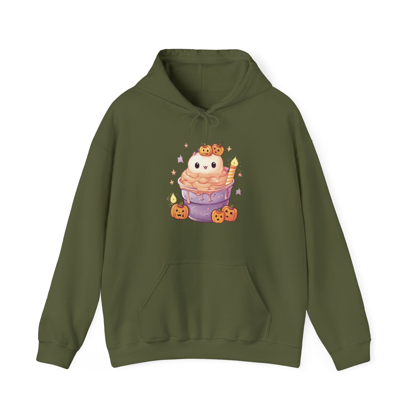 Cute Cat and Pumpkins Dessert Hooded Sweatshirt