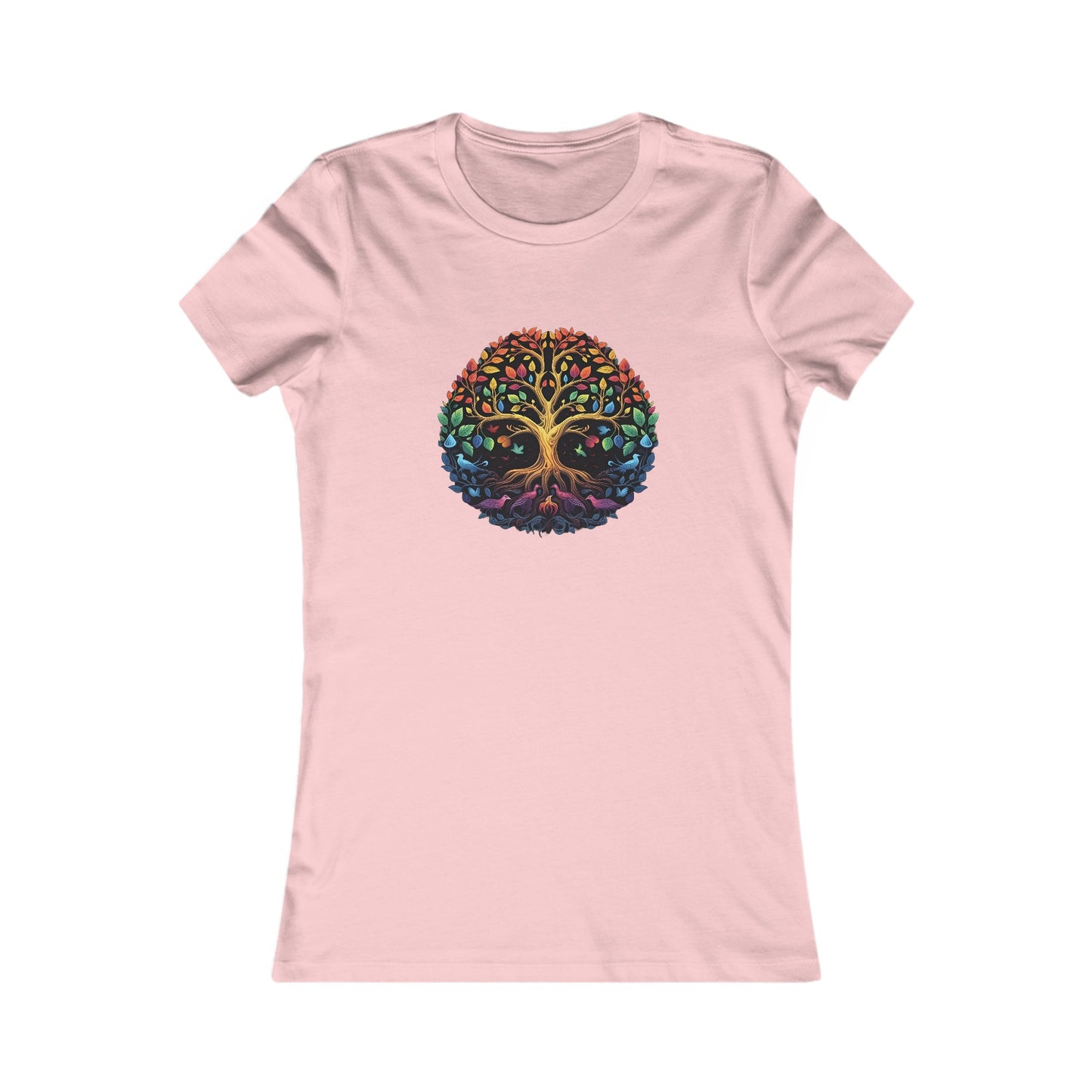 Colorful Tree of Life Fitted Tee
