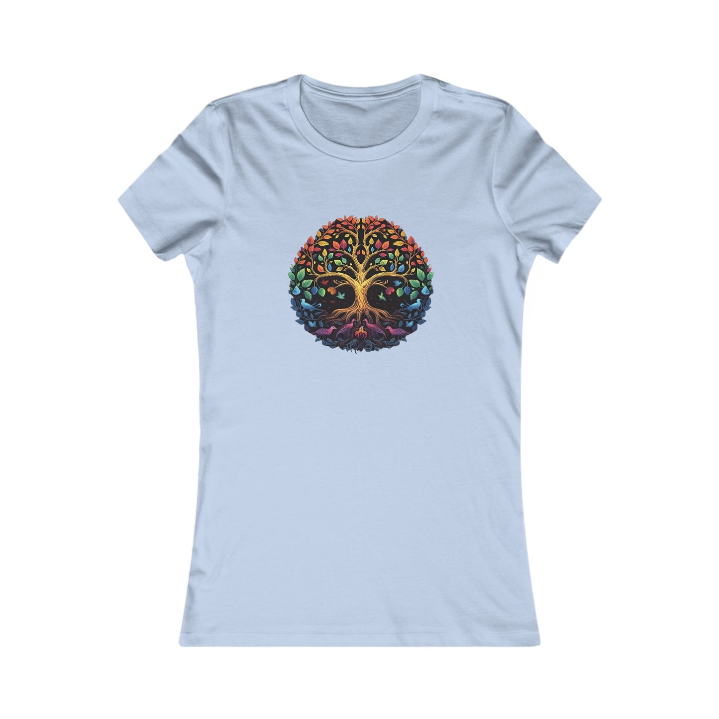 Colorful Tree of Life Fitted Tee