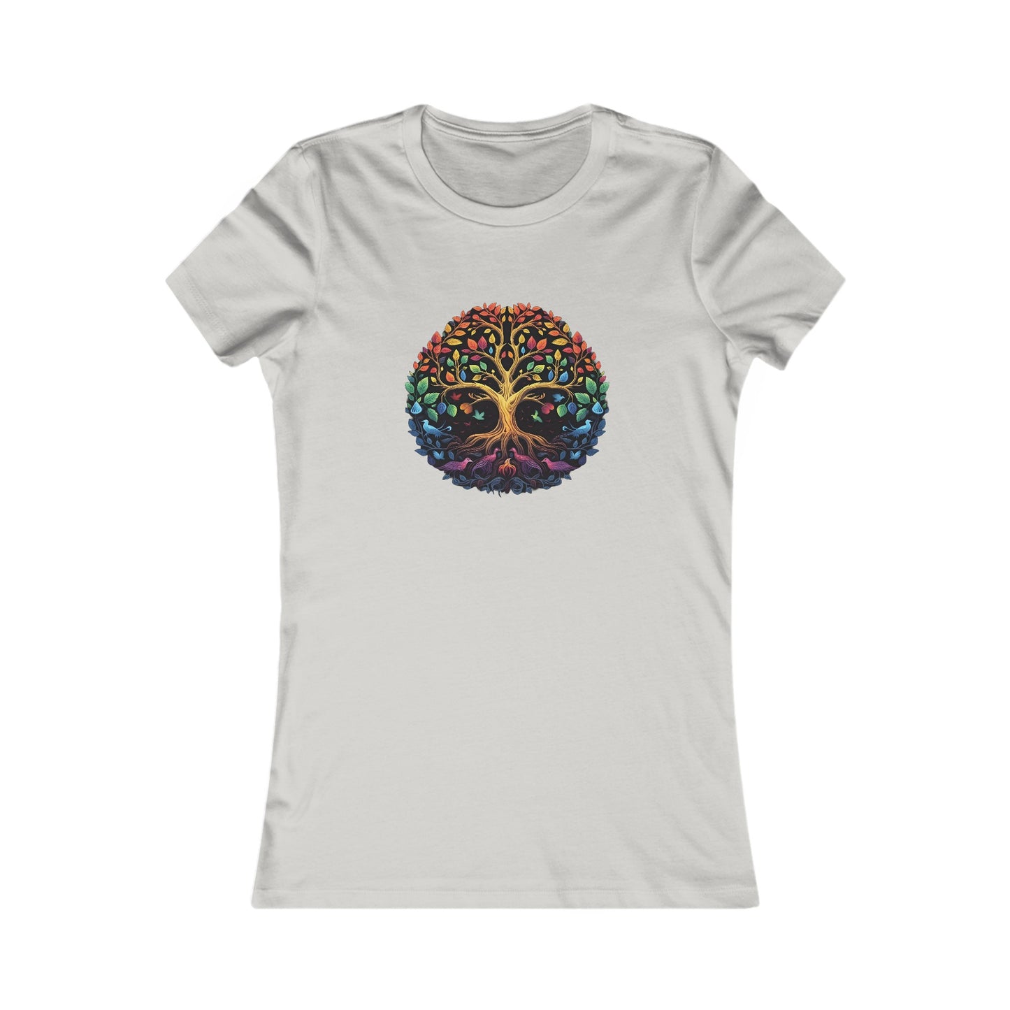Colorful Tree of Life Fitted Tee