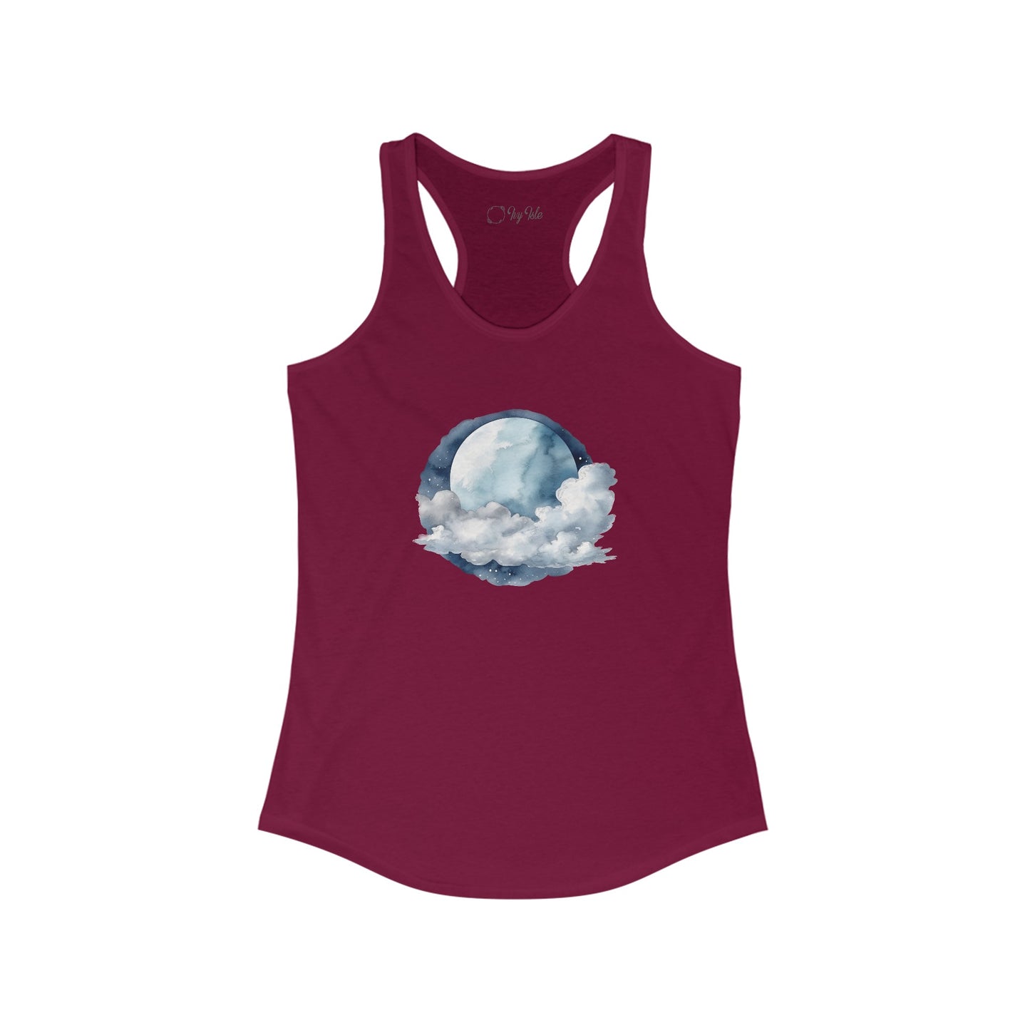 Moon and Clouds Racerback Tank