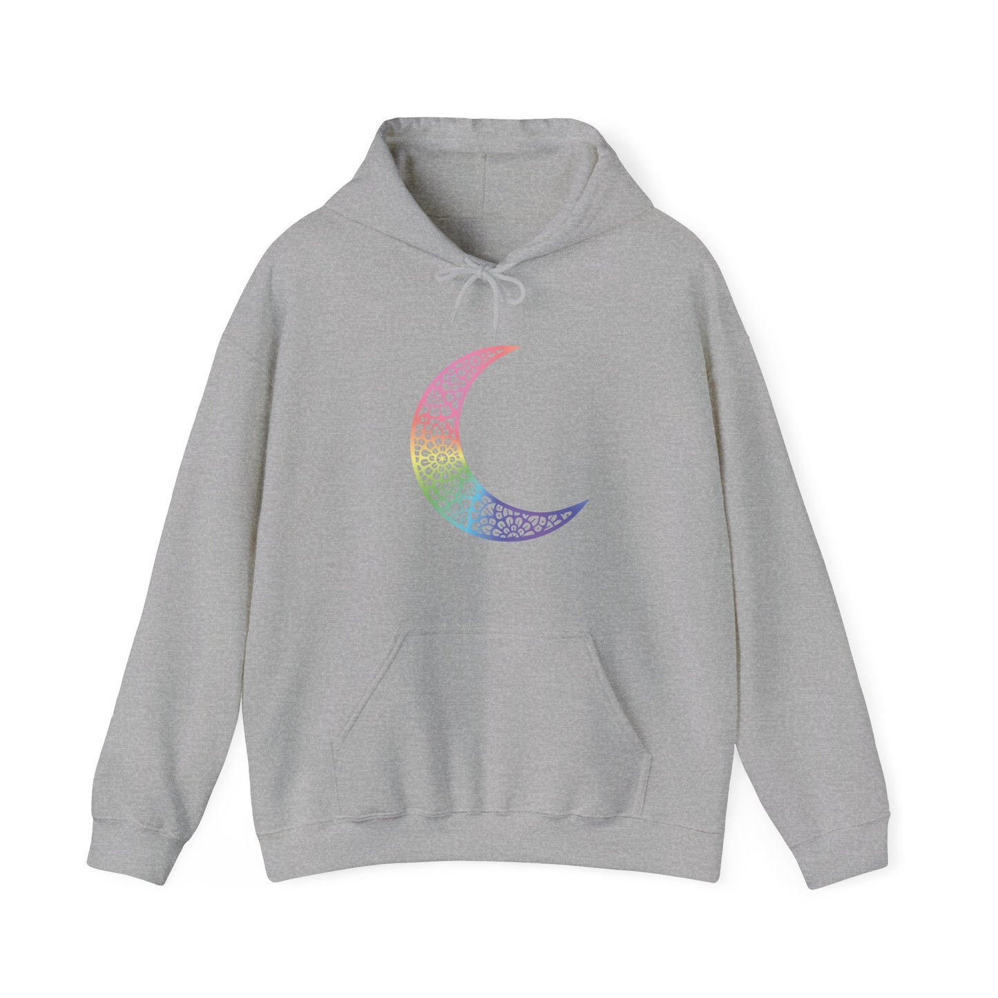 Colorful Mandala Moon Hooded Sweatshirt