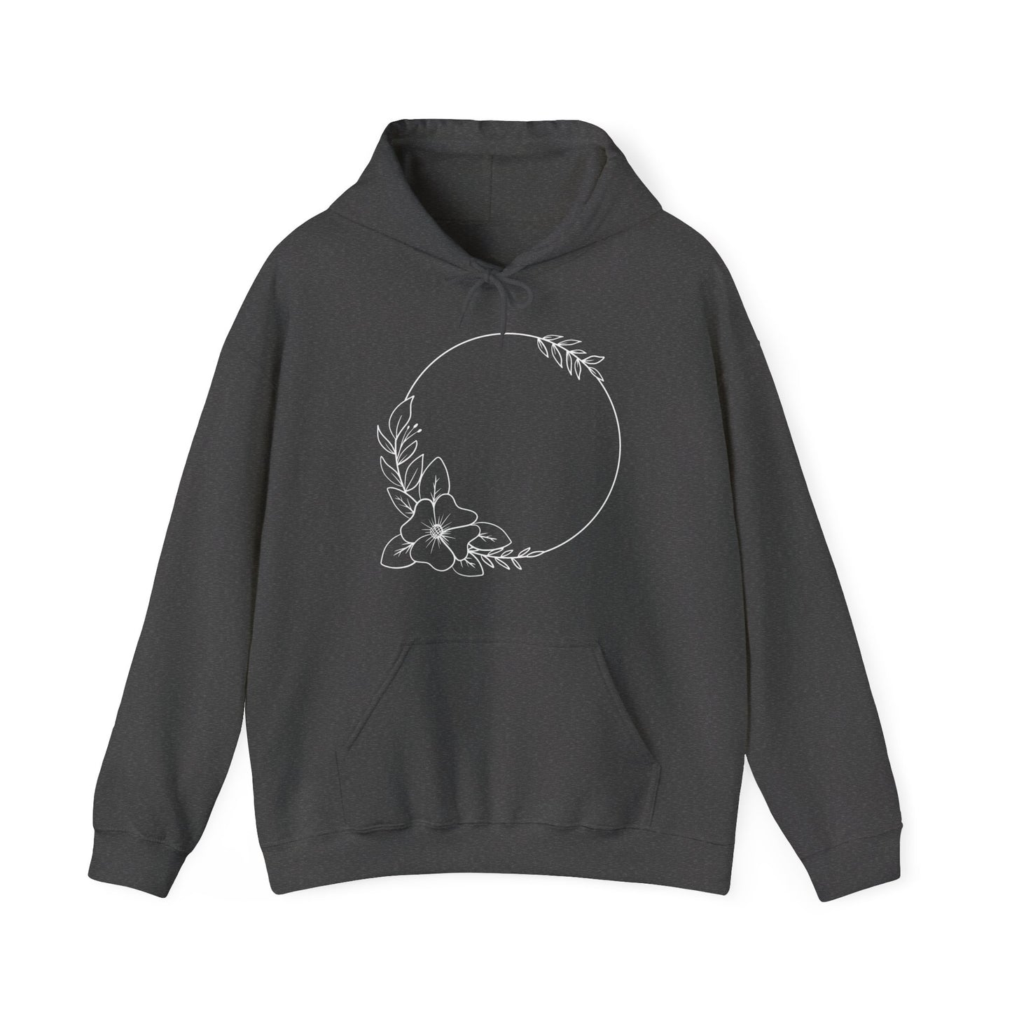Large Flower Circle Hooded Sweatshirt