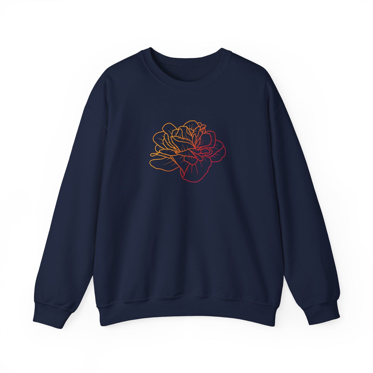 Colorful Rose Outline Sweatshirt
