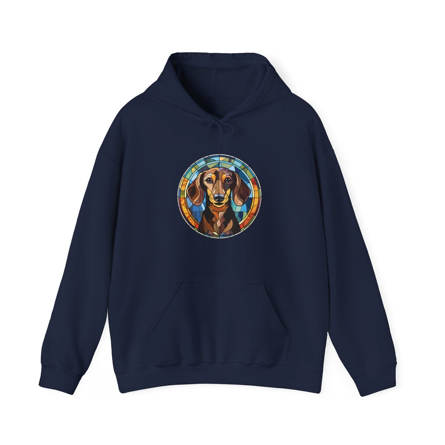 Stained Glass Dachshund Hooded Sweatshirt