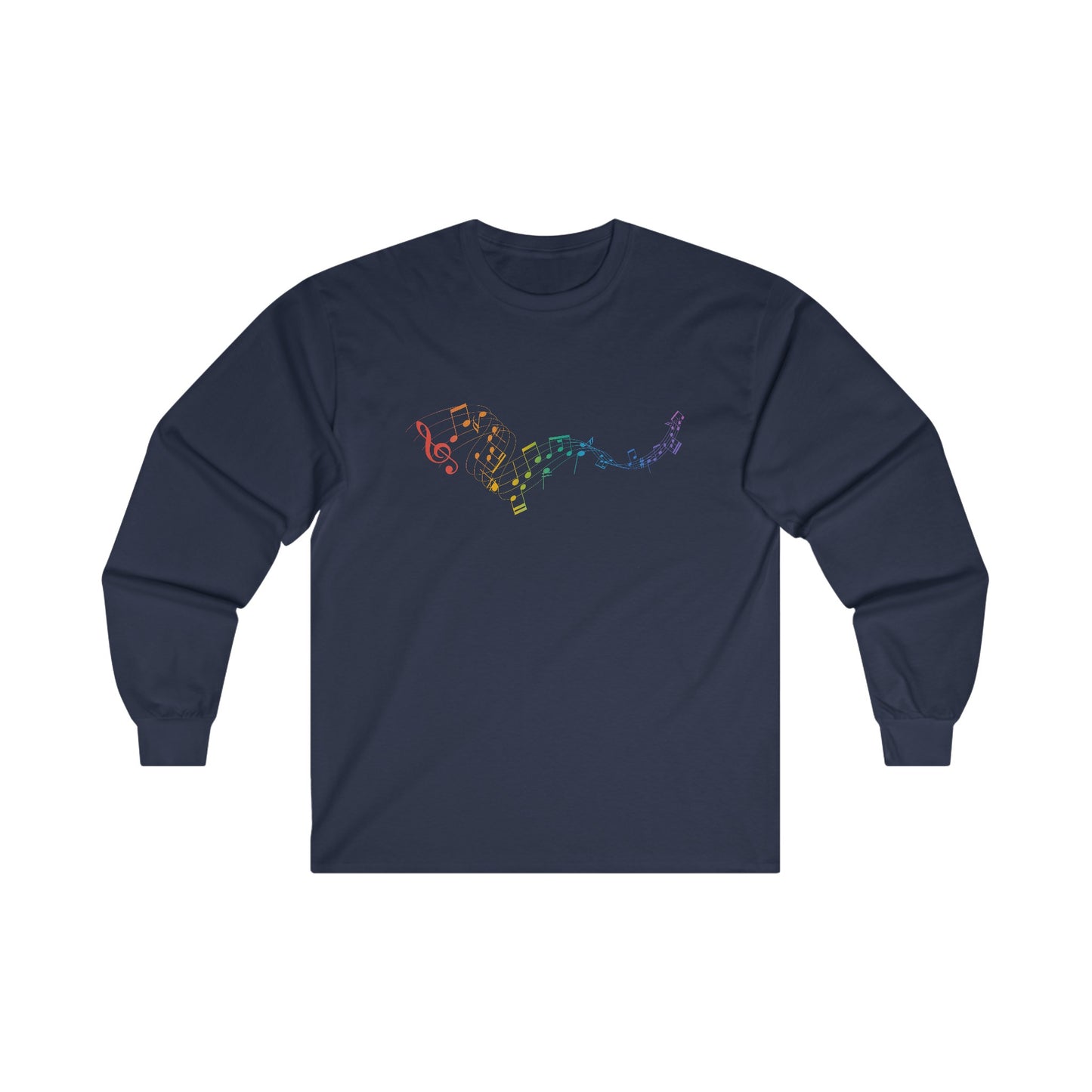 Colorful Music Notes Long Sleeve Tee