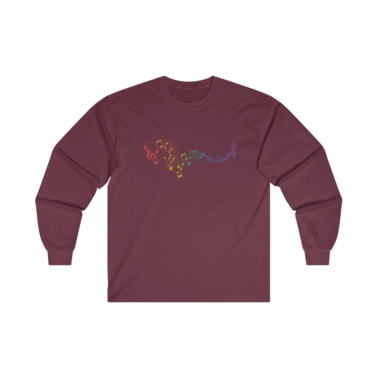 Colorful Music Notes Long Sleeve Tee