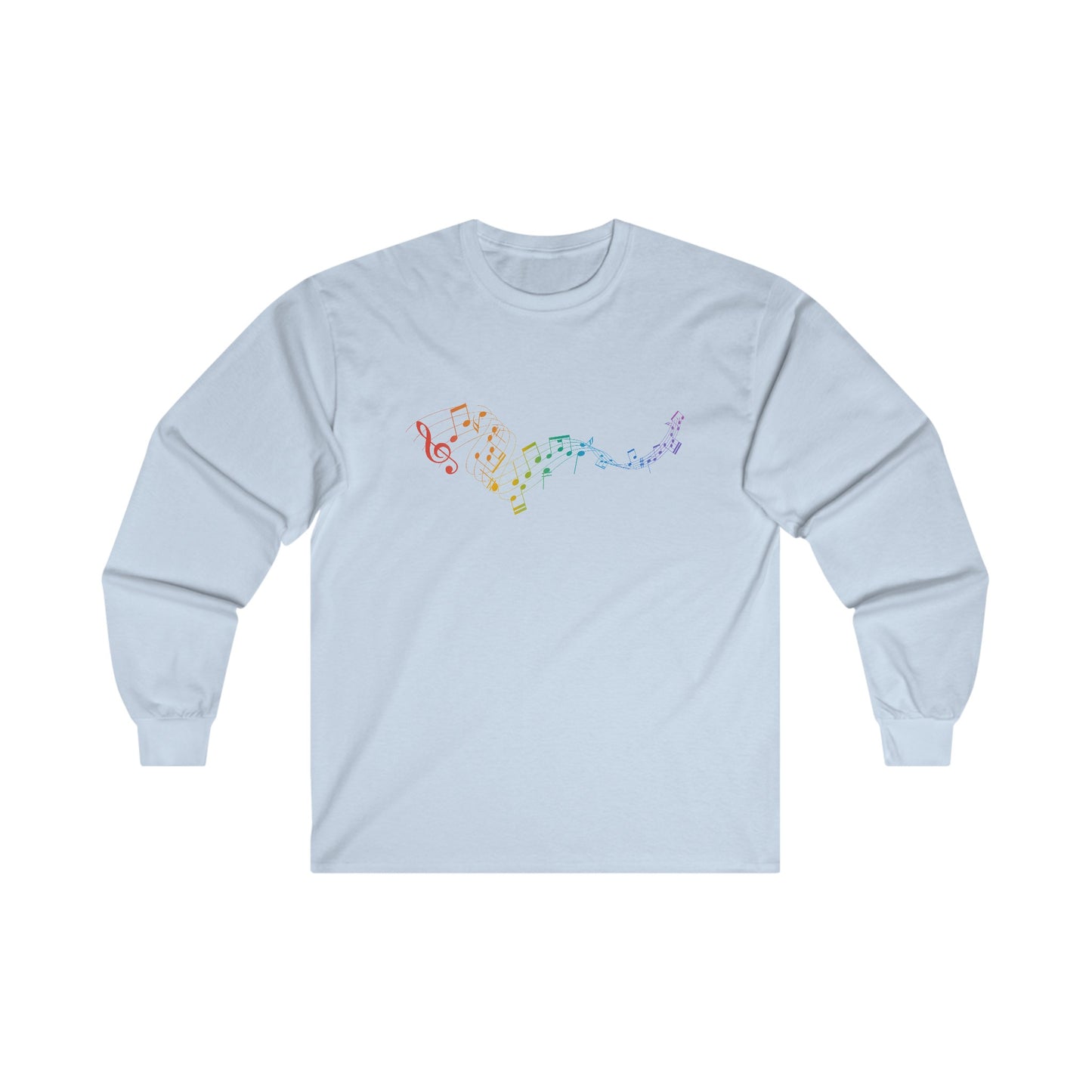 Colorful Music Notes Long Sleeve Tee