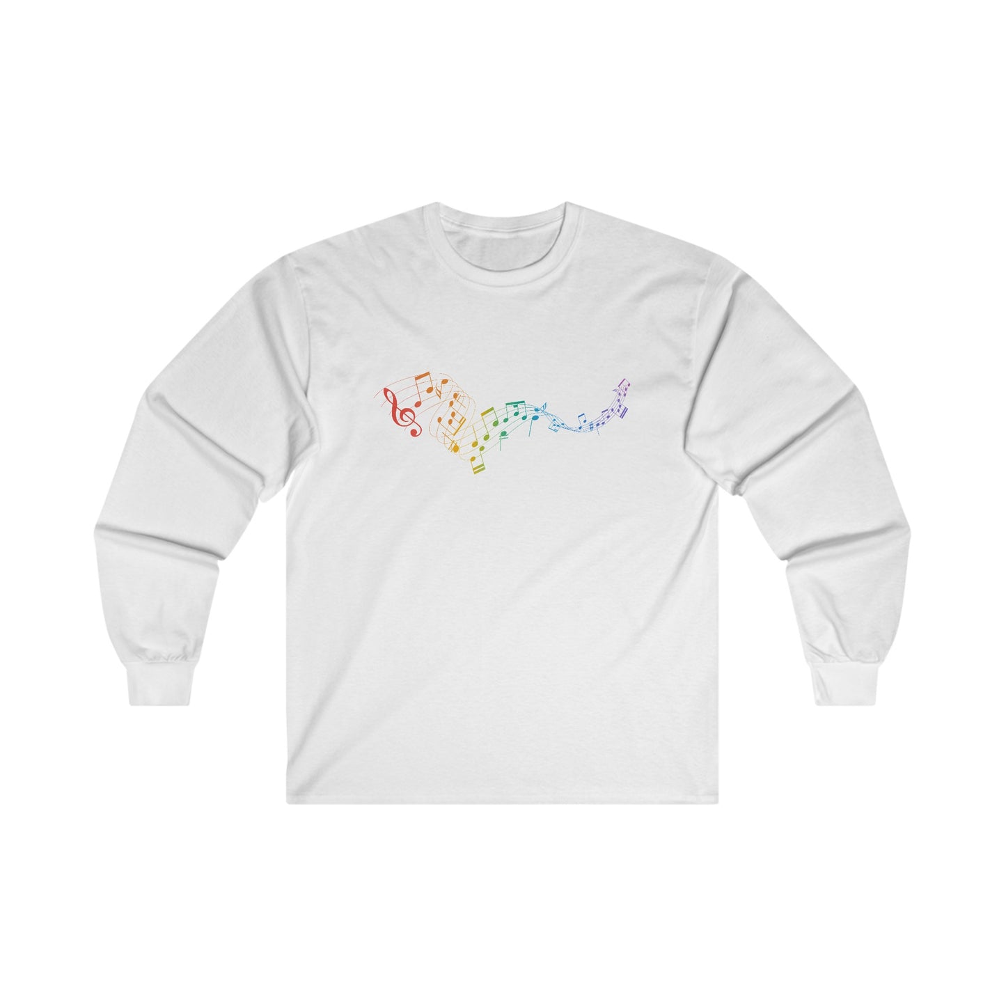Colorful Music Notes Long Sleeve Tee