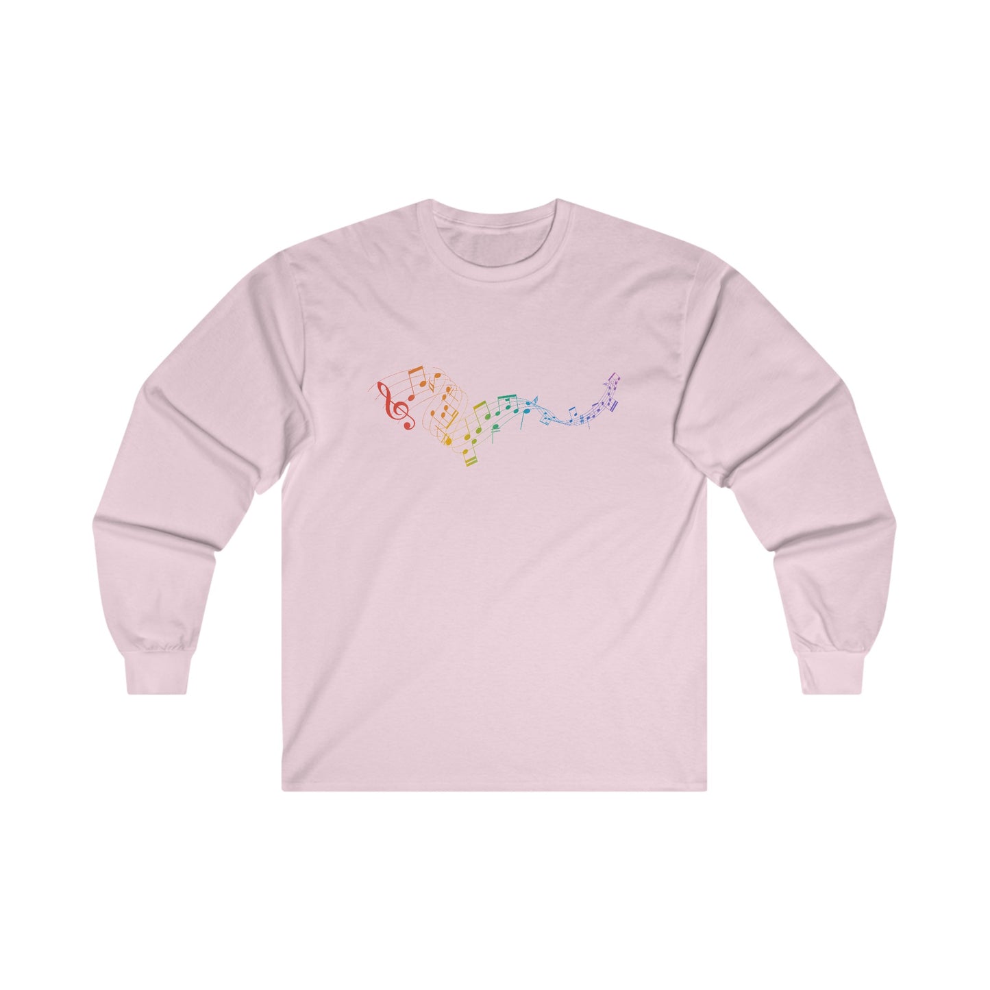 Colorful Music Notes Long Sleeve Tee
