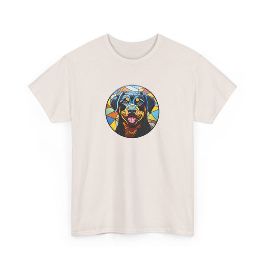 Stained Glass Rottweiler Short Sleeve Tee
