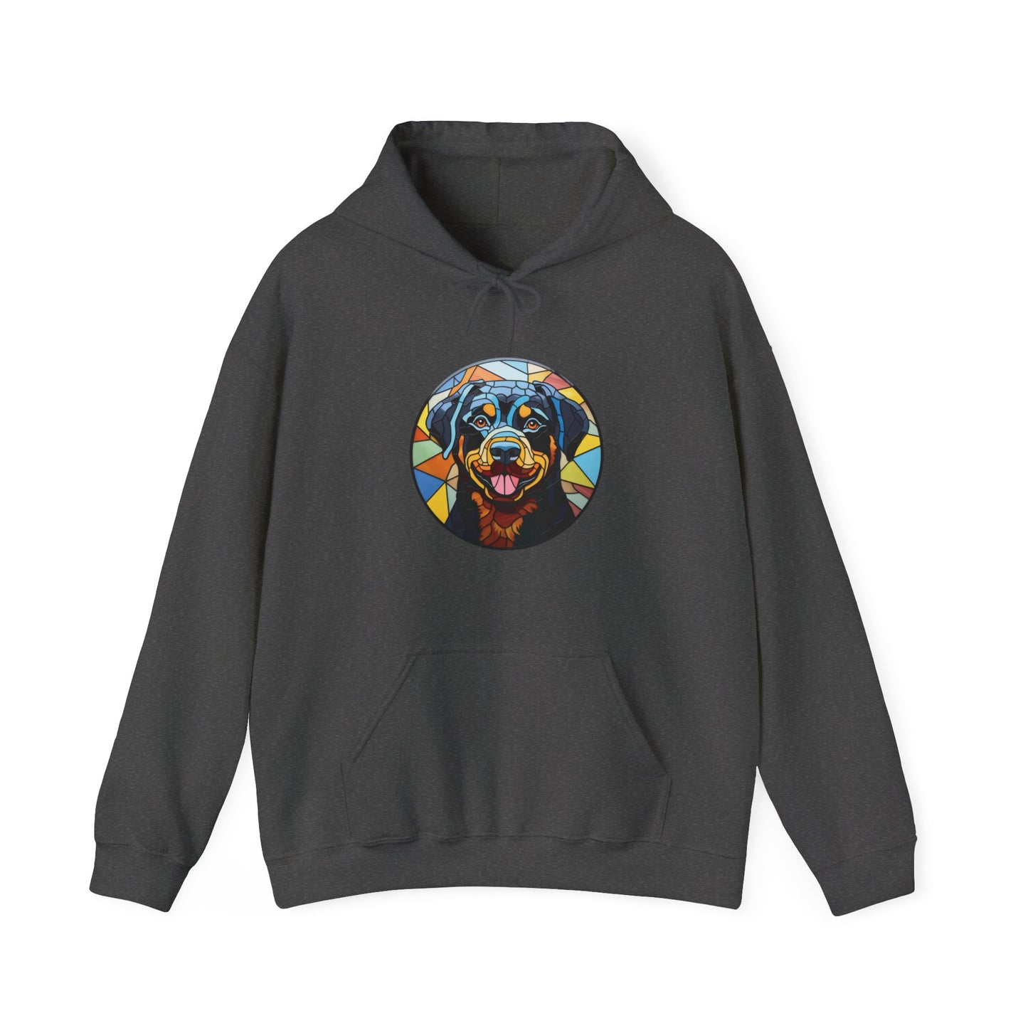 Stained Glass Rottweiler Hooded Sweatshirt