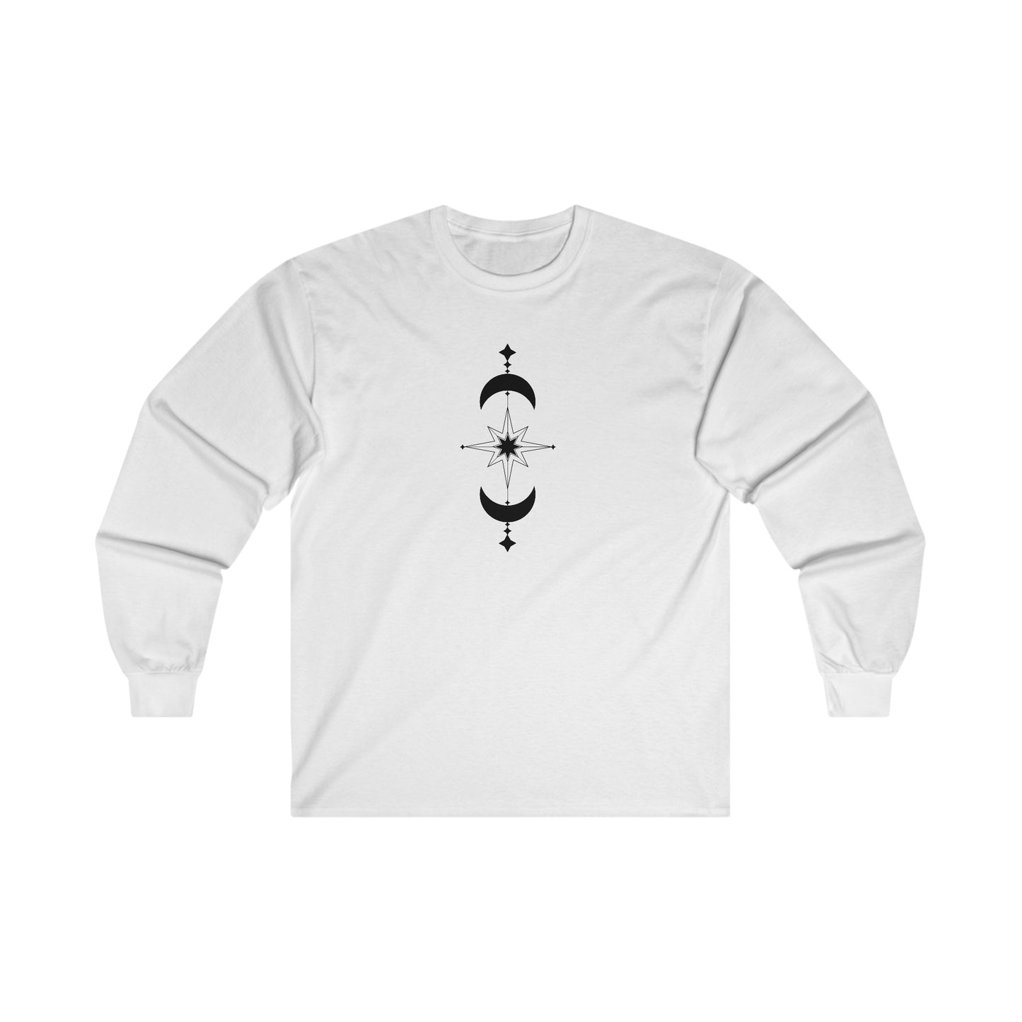 Linear Star and Moons Long Sleeve Tee