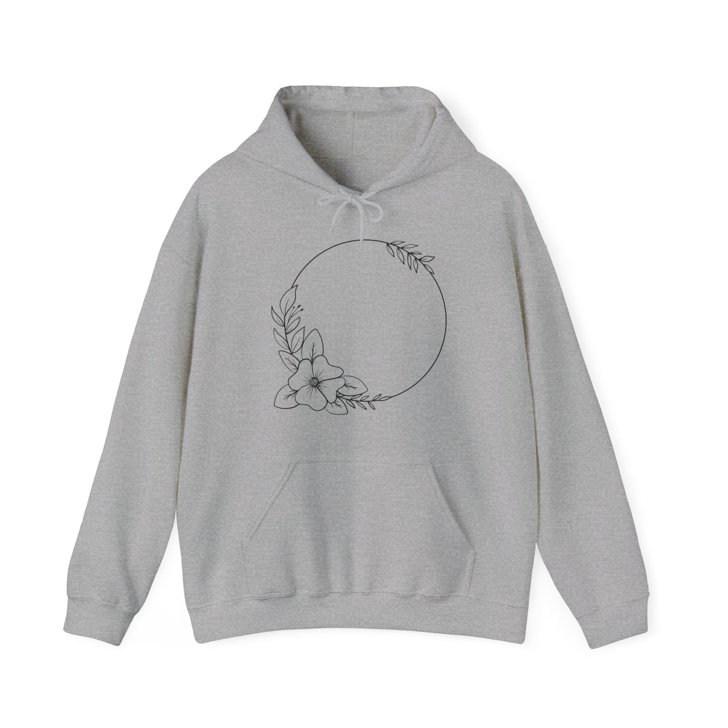 Large Flower Circle Hooded Sweatshirt