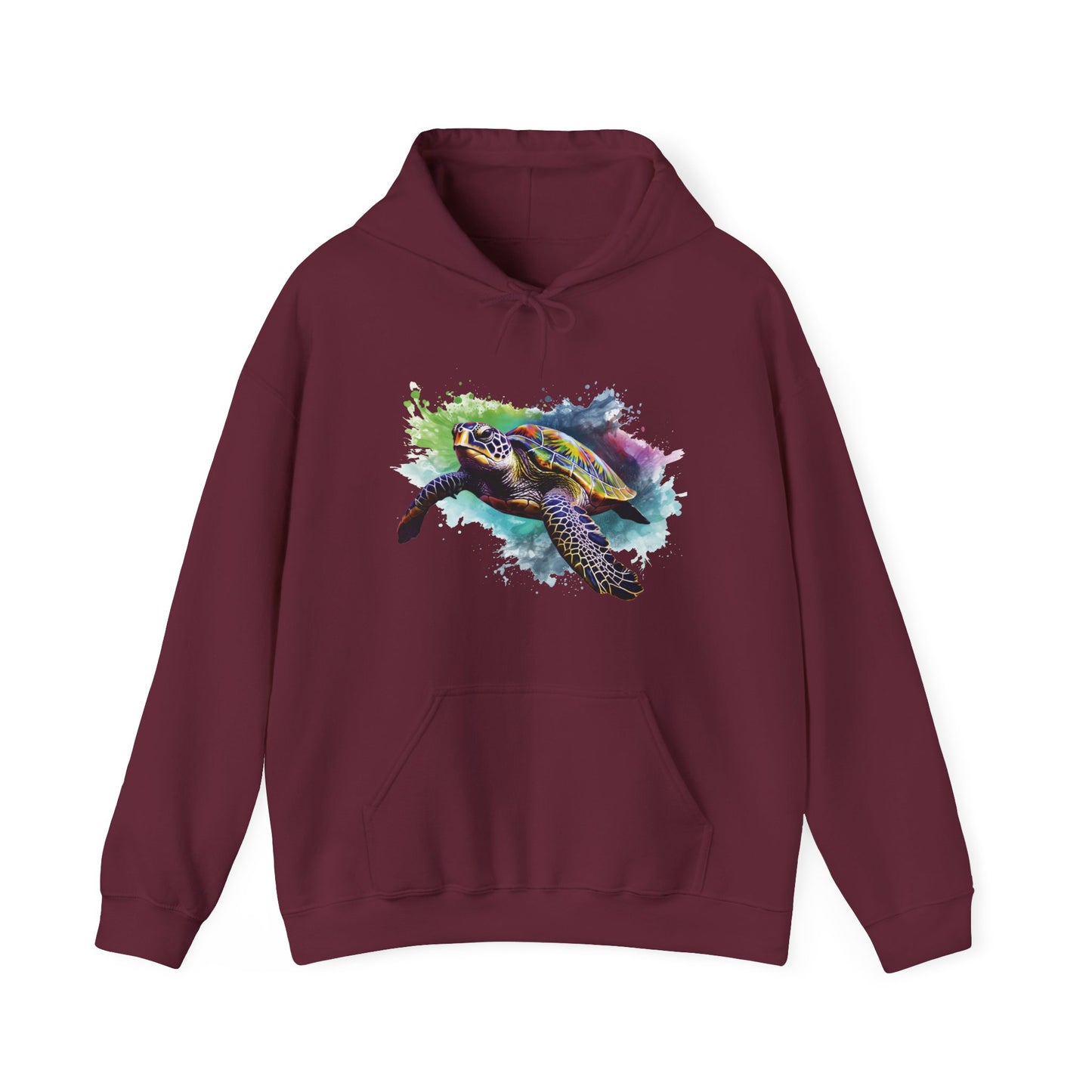Watercolor Sea Turtle Hooded Sweatshirt