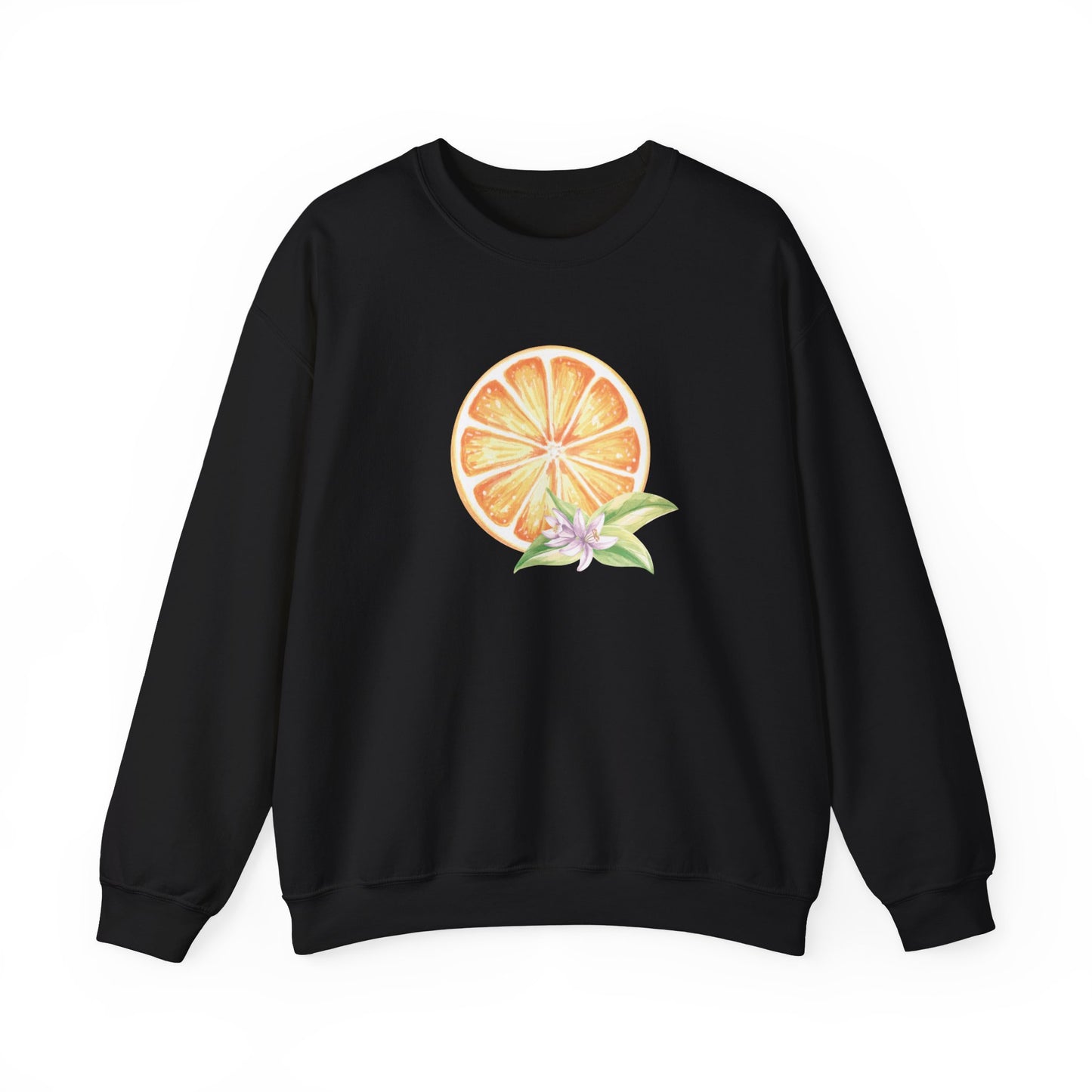 Orange and Flower Sweatshirt