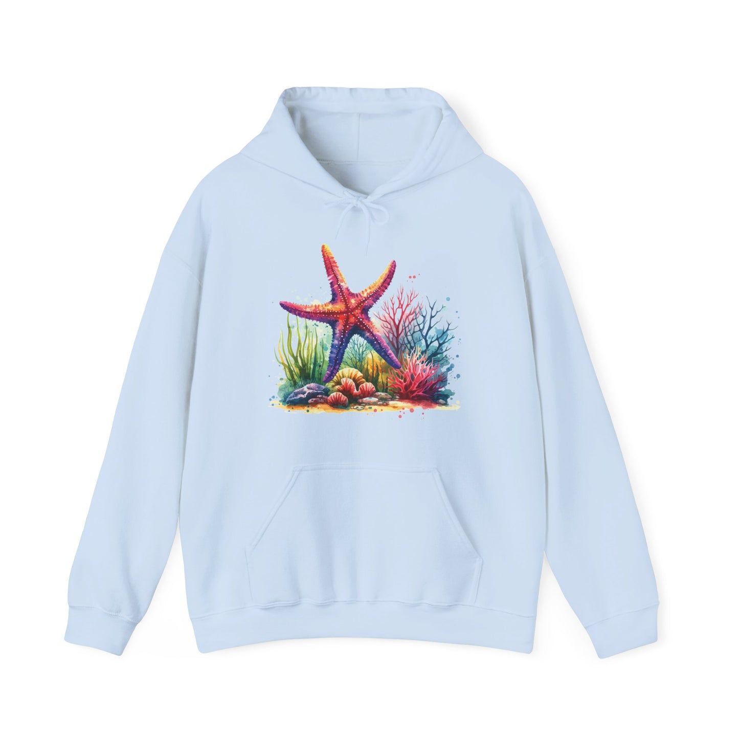 Watercolor Under the Sea Hooded Sweatshirt