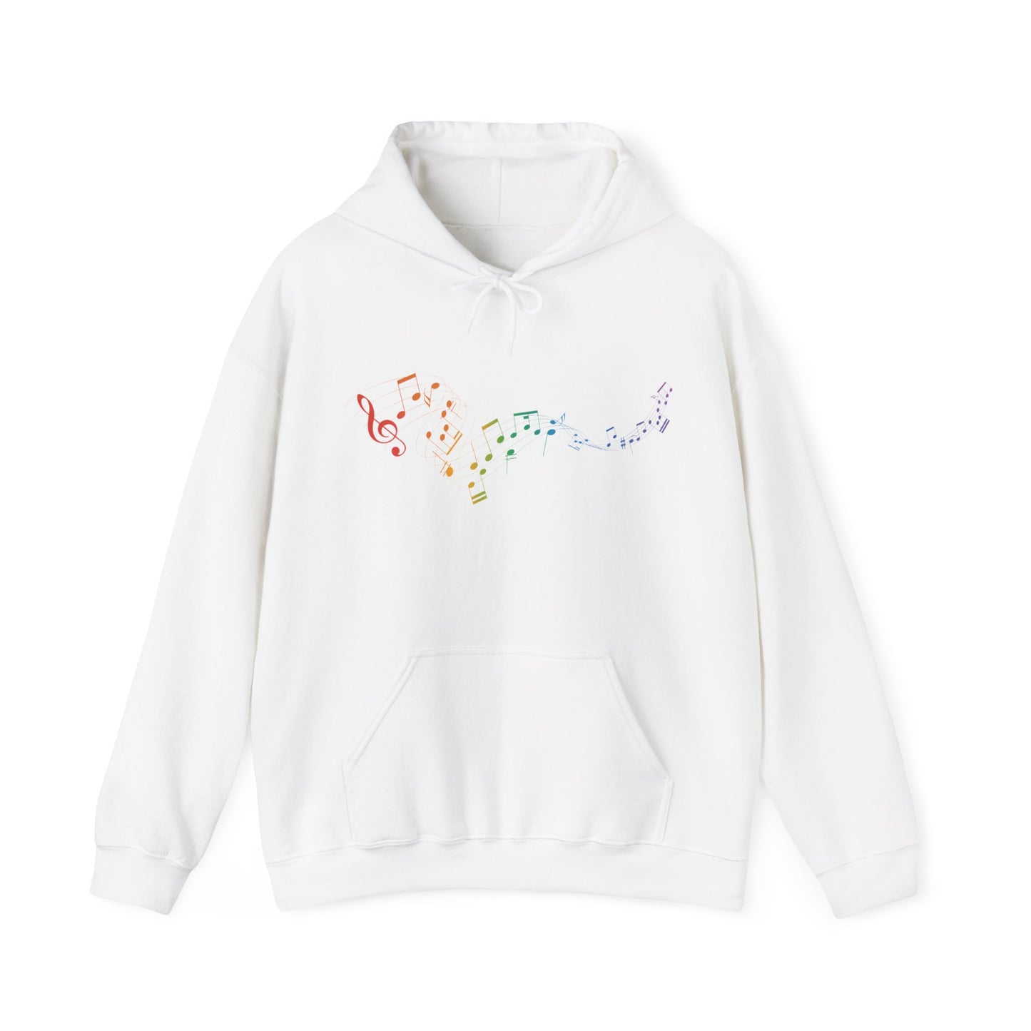 Colorful Music Notes Hooded Sweatshirt