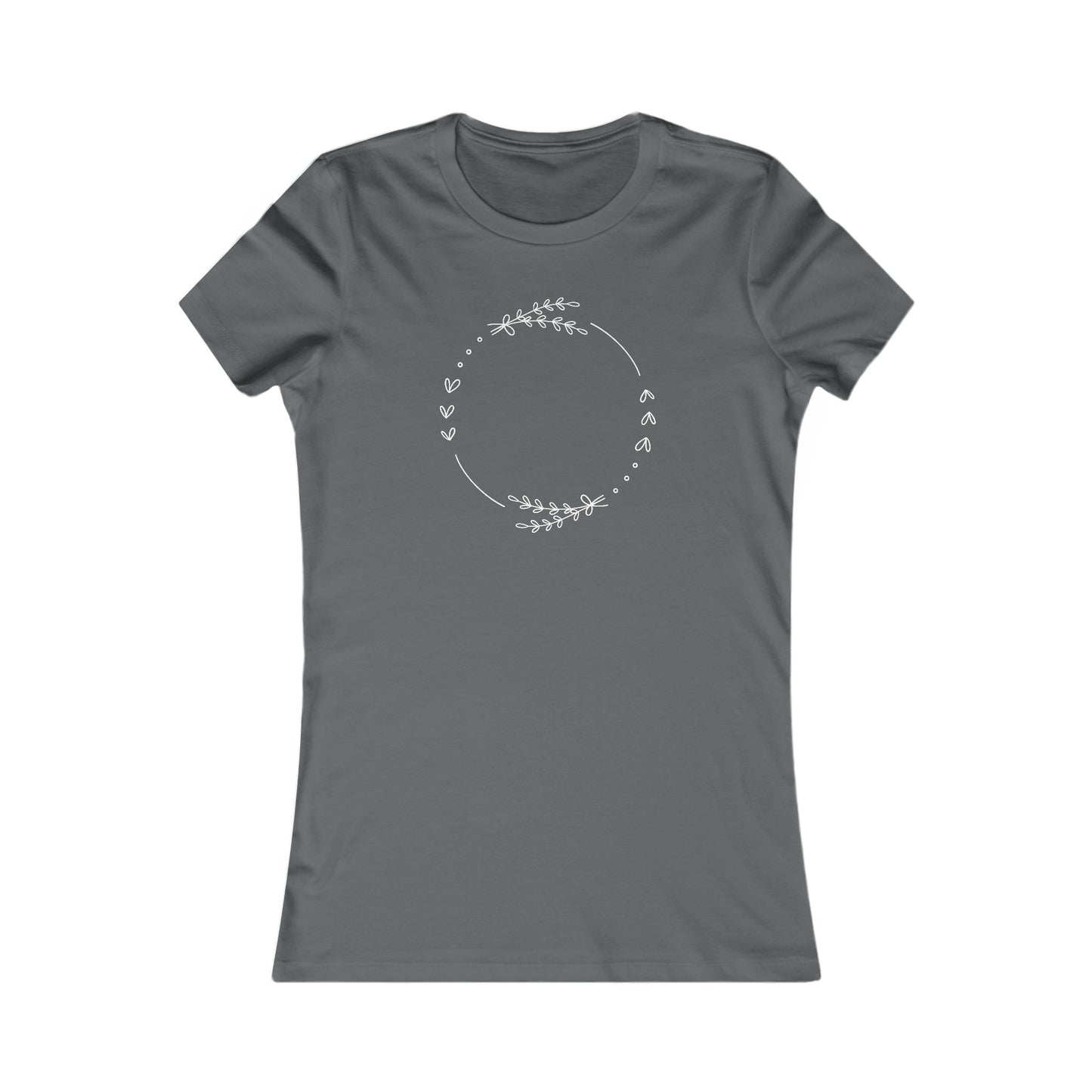 Leaf and Hearts Circle Fitted Tee