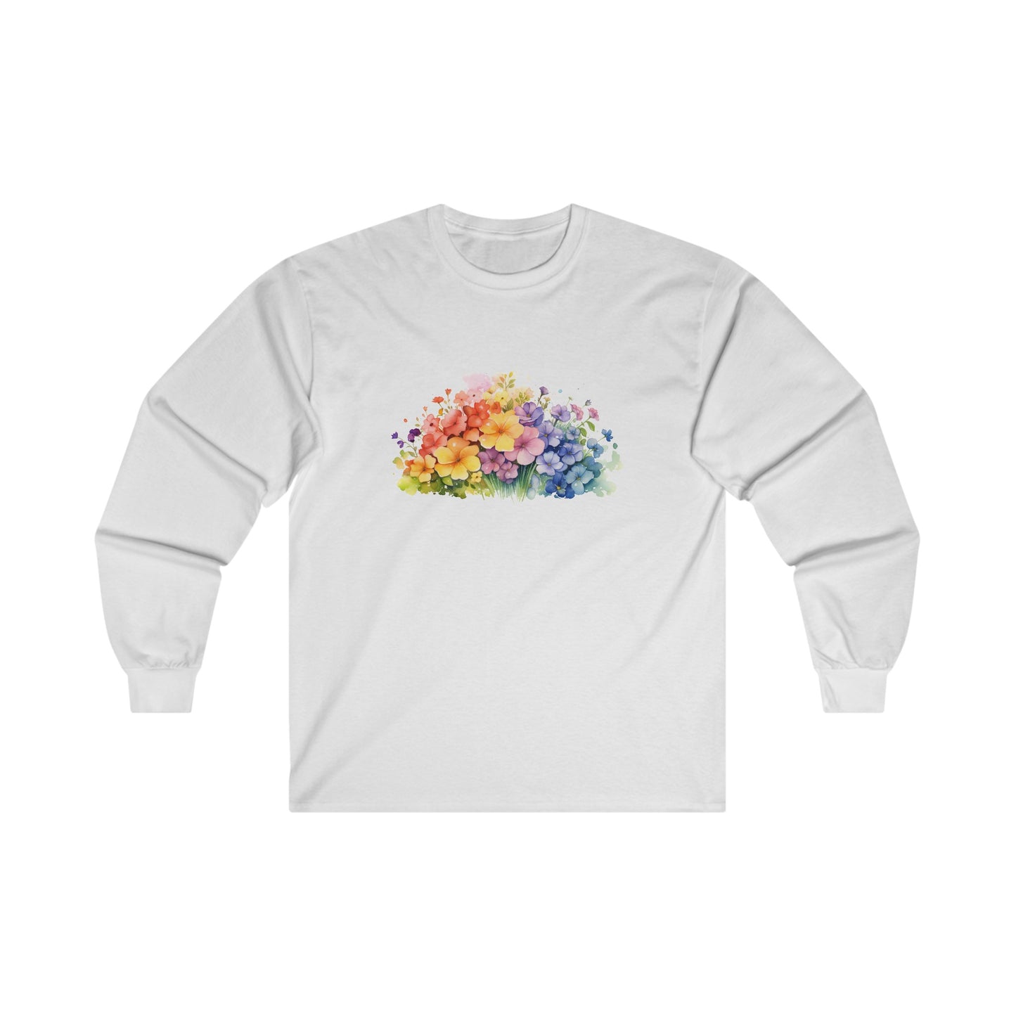 Colorful Flowers Long Sleeve Tee