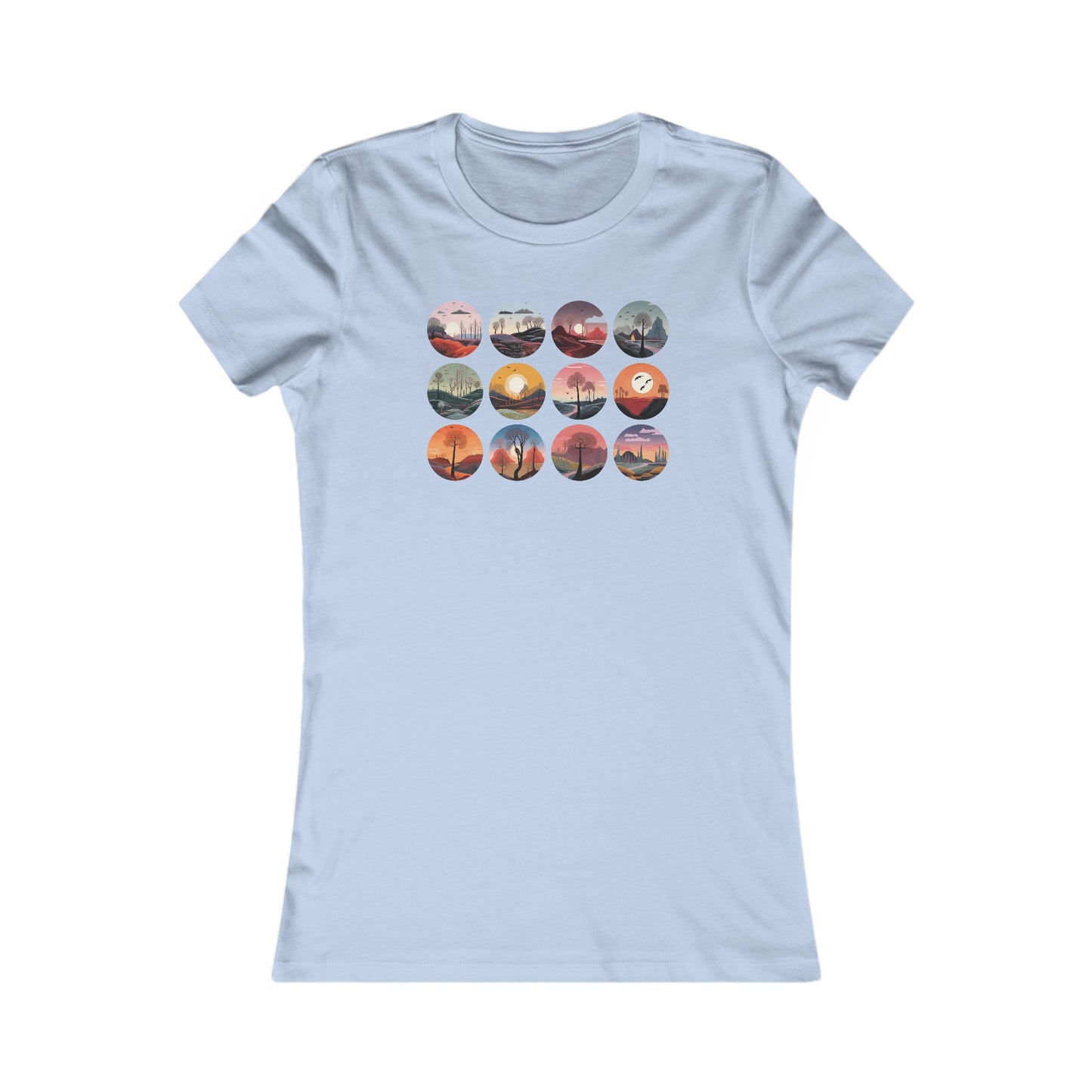 Landscapes Set Fitted Tee