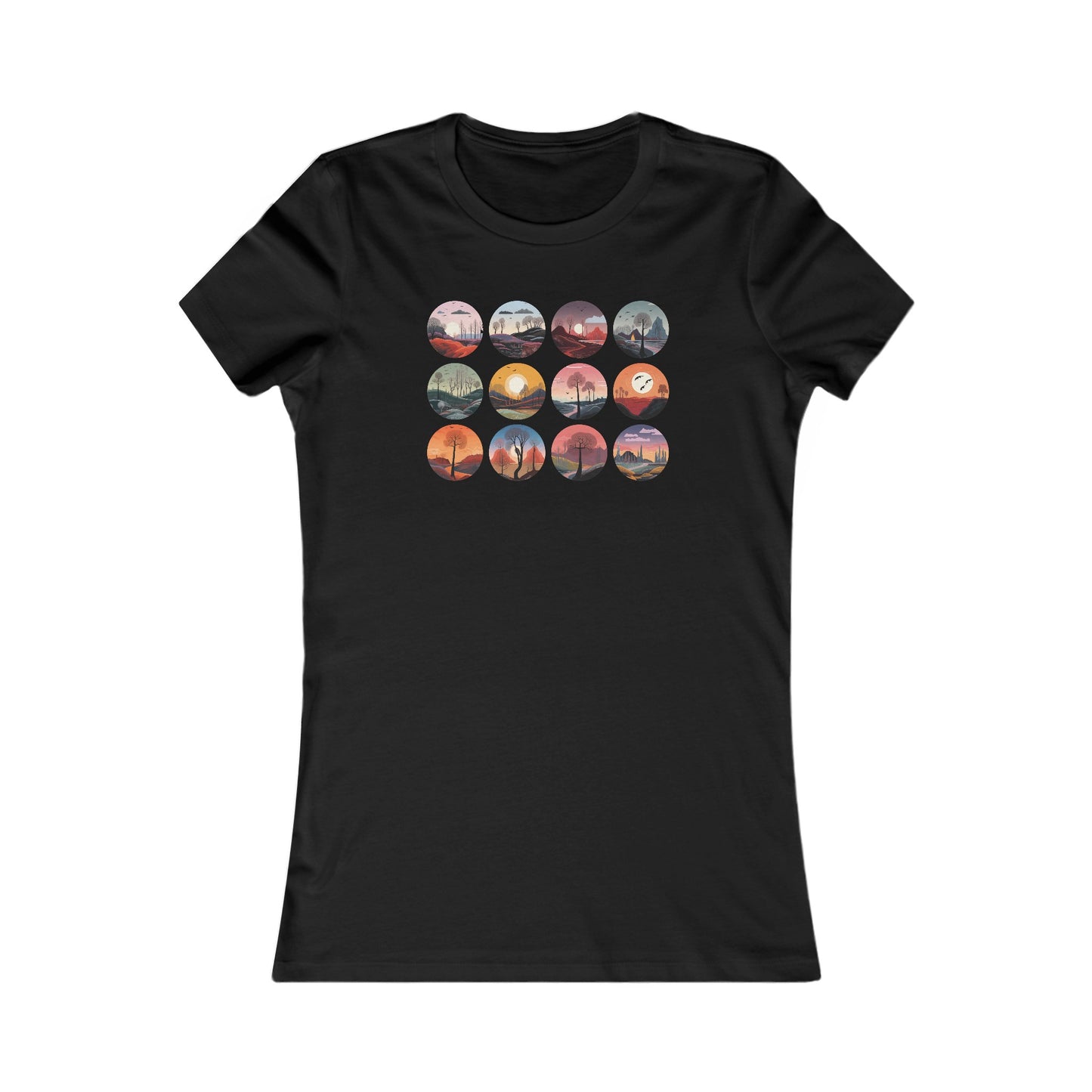 Landscapes Set Fitted Tee
