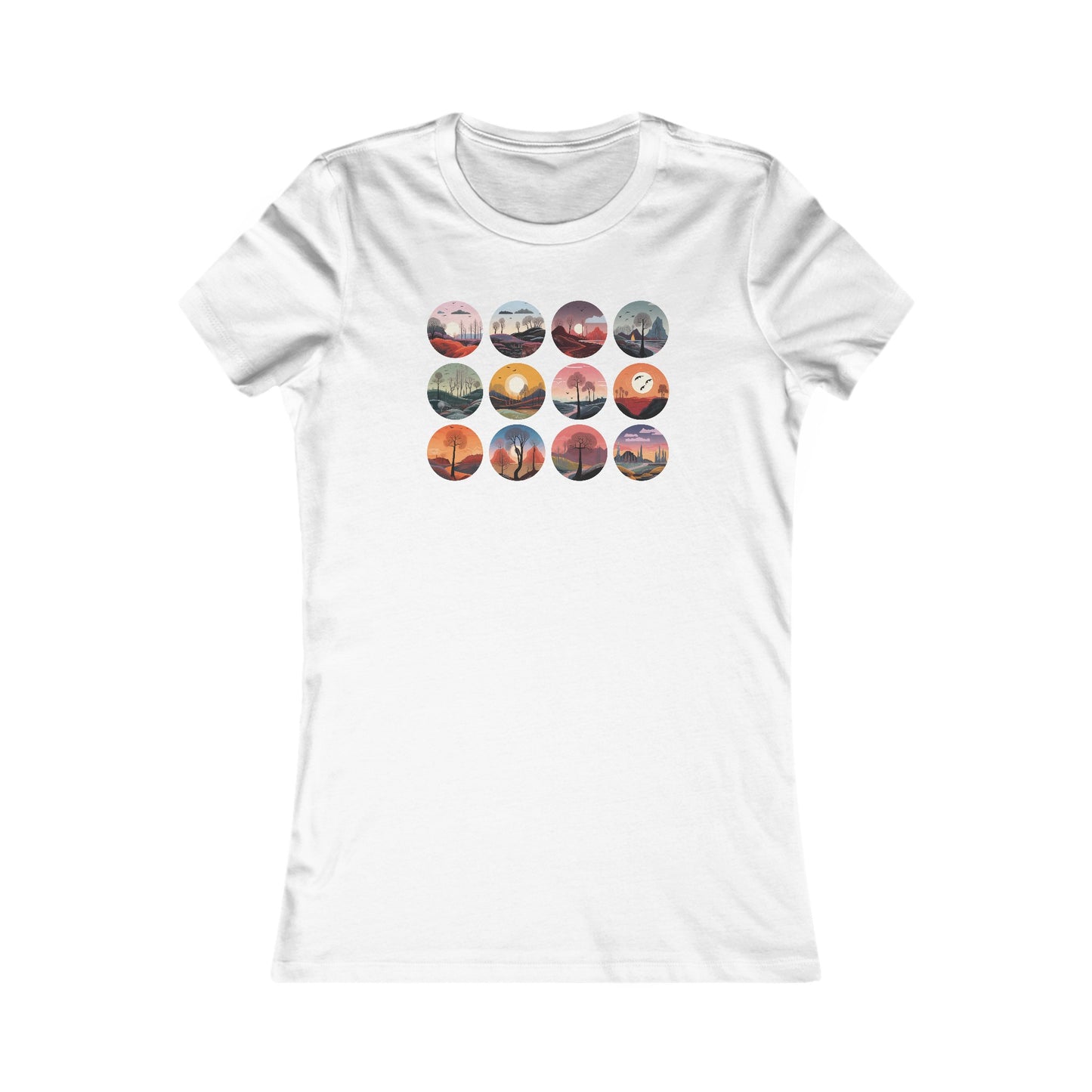 Landscapes Set Fitted Tee