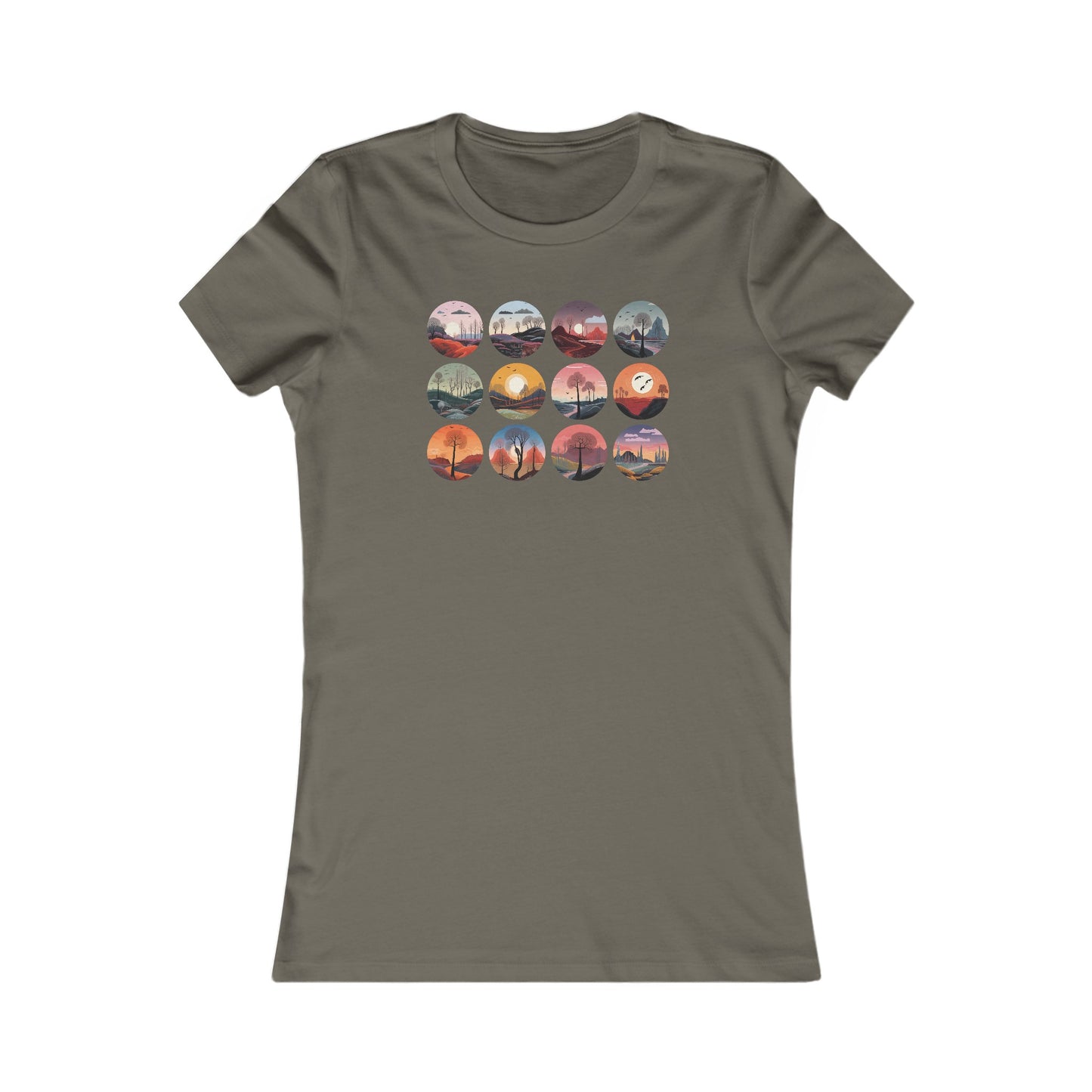 Landscapes Set Fitted Tee