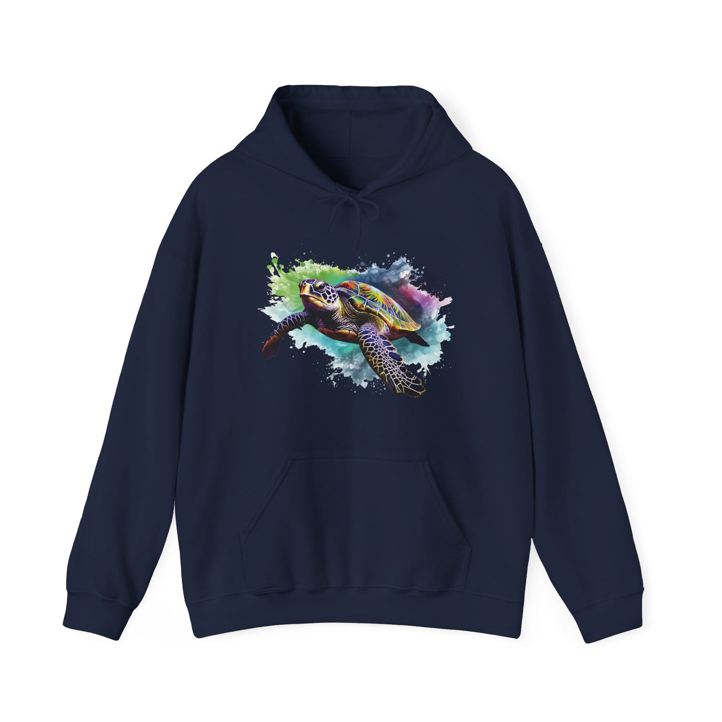 Watercolor Sea Turtle Hooded Sweatshirt