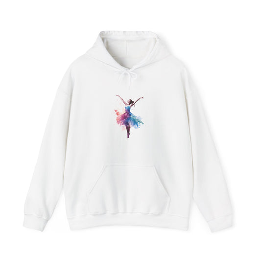 Watercolor Dancer Hooded Sweatshirt
