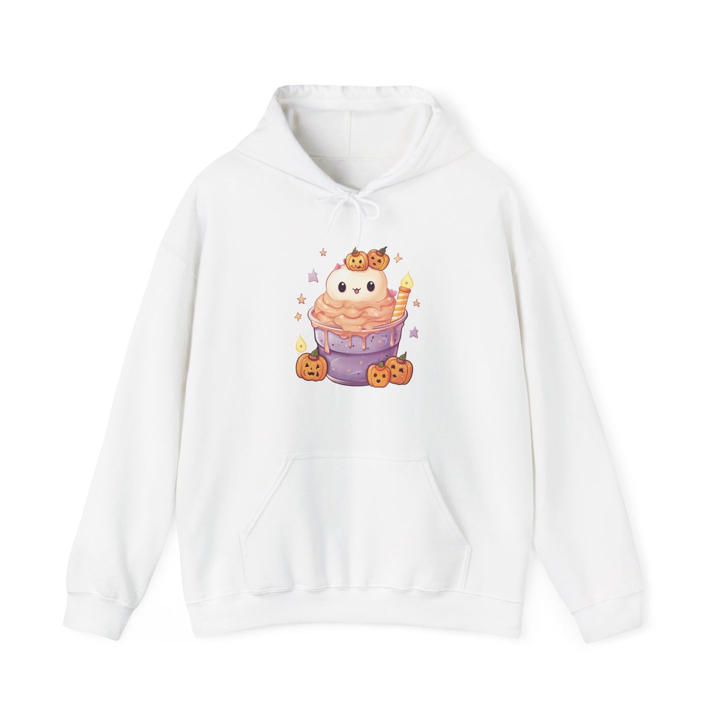 Cute Cat and Pumpkins Dessert Hooded Sweatshirt