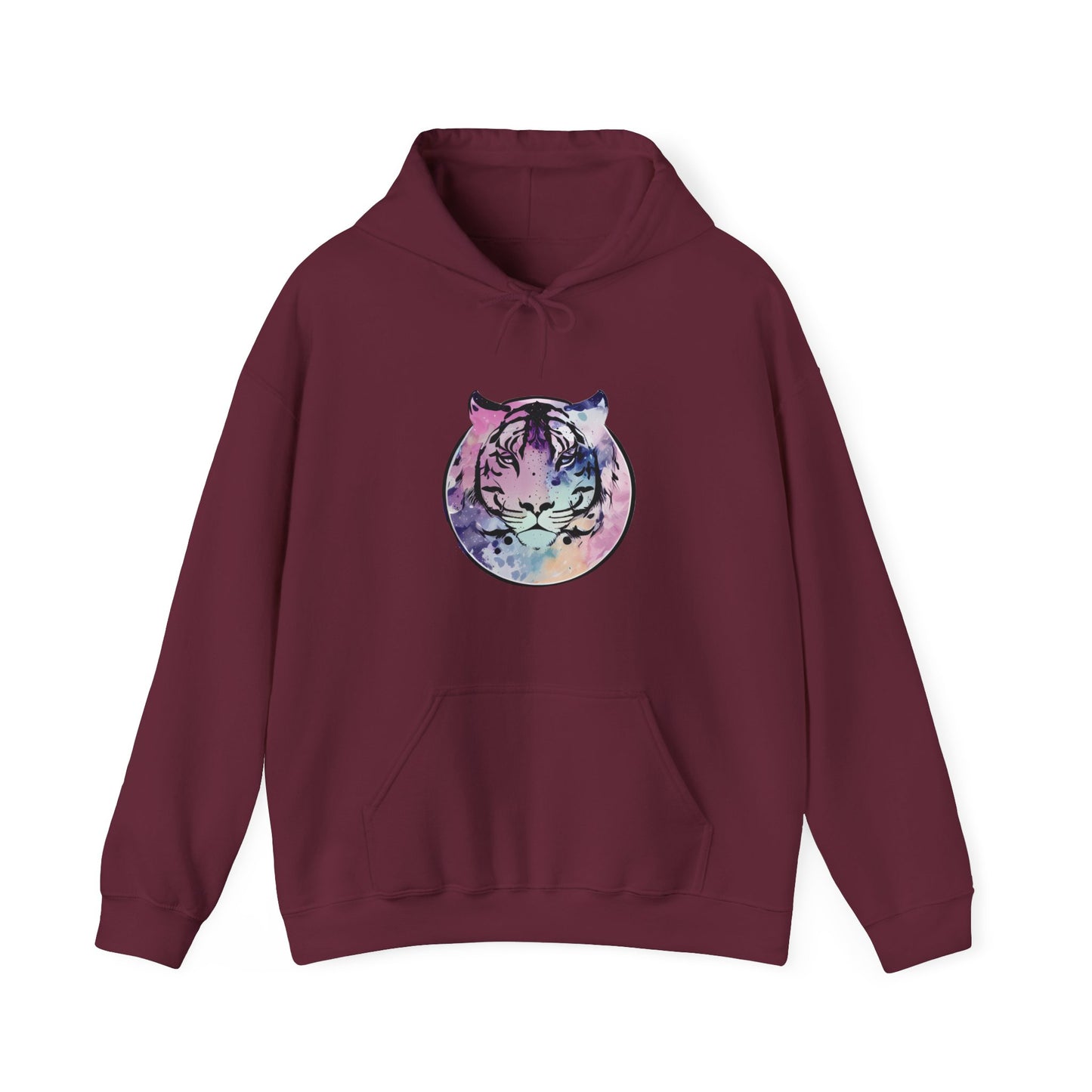 Watercolor Tiger Hooded Sweatshirt