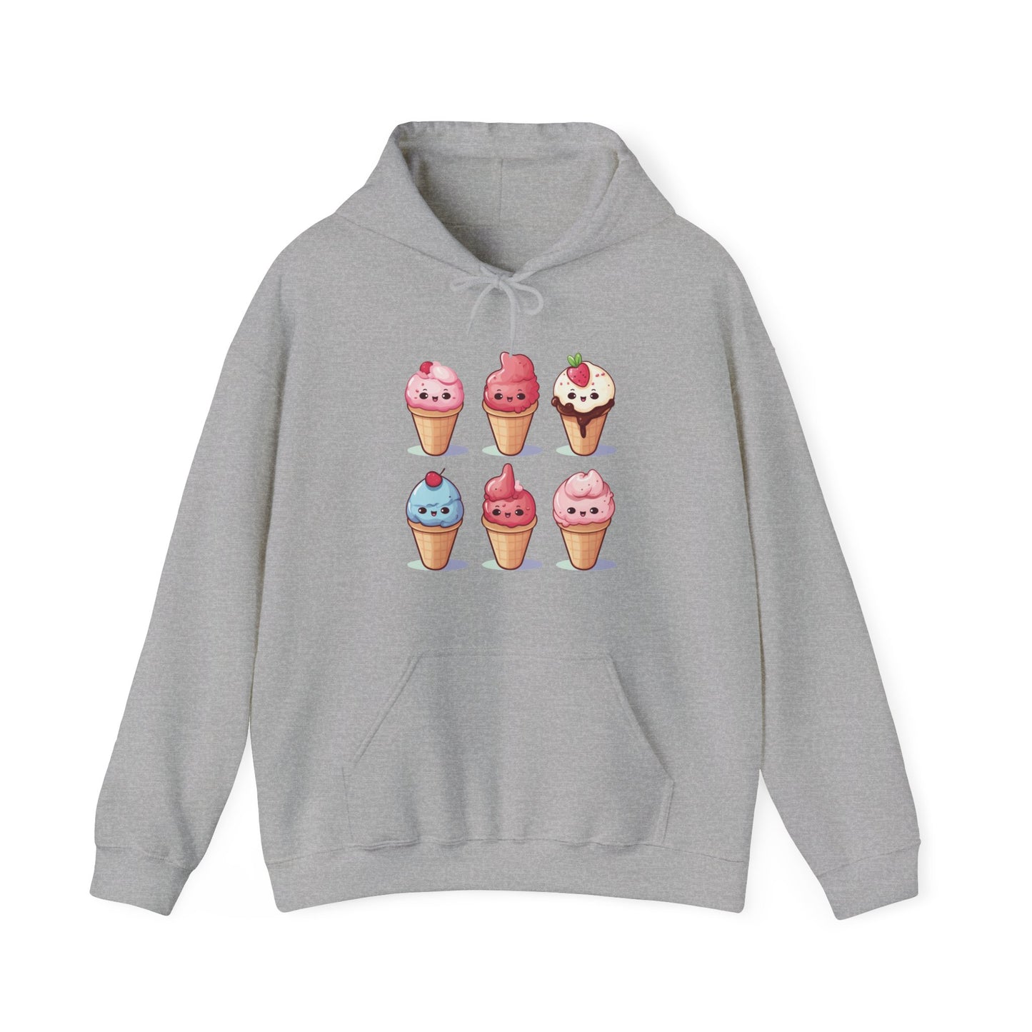 Ice Cream Cone Set Hooded Sweatshirt