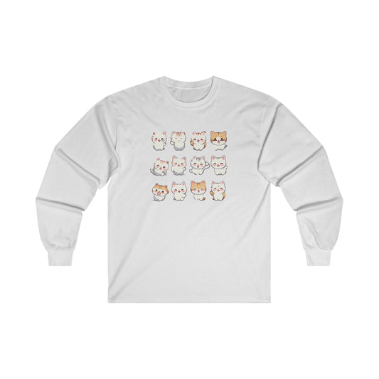 Cute Cat Set Long Sleeve Tee