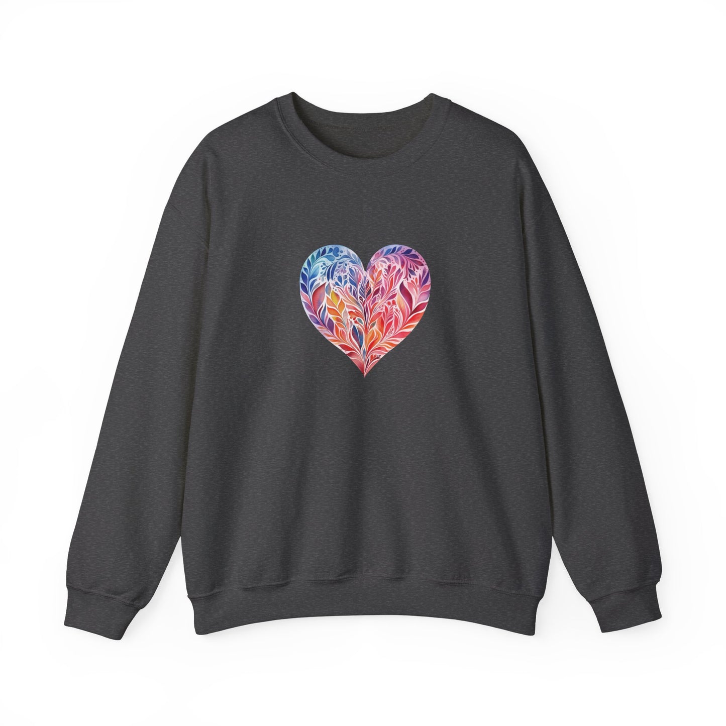 Watercolor Heart Sweatshirt 001