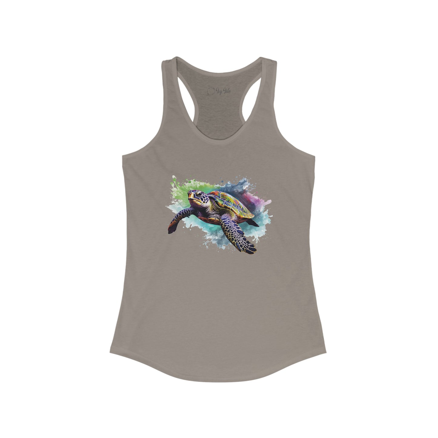 Watercolor Sea Turtle Racerback Tank