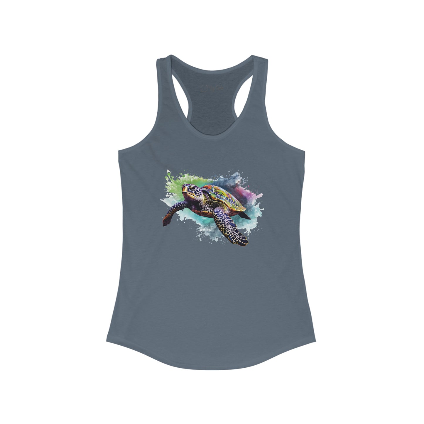 Watercolor Sea Turtle Racerback Tank
