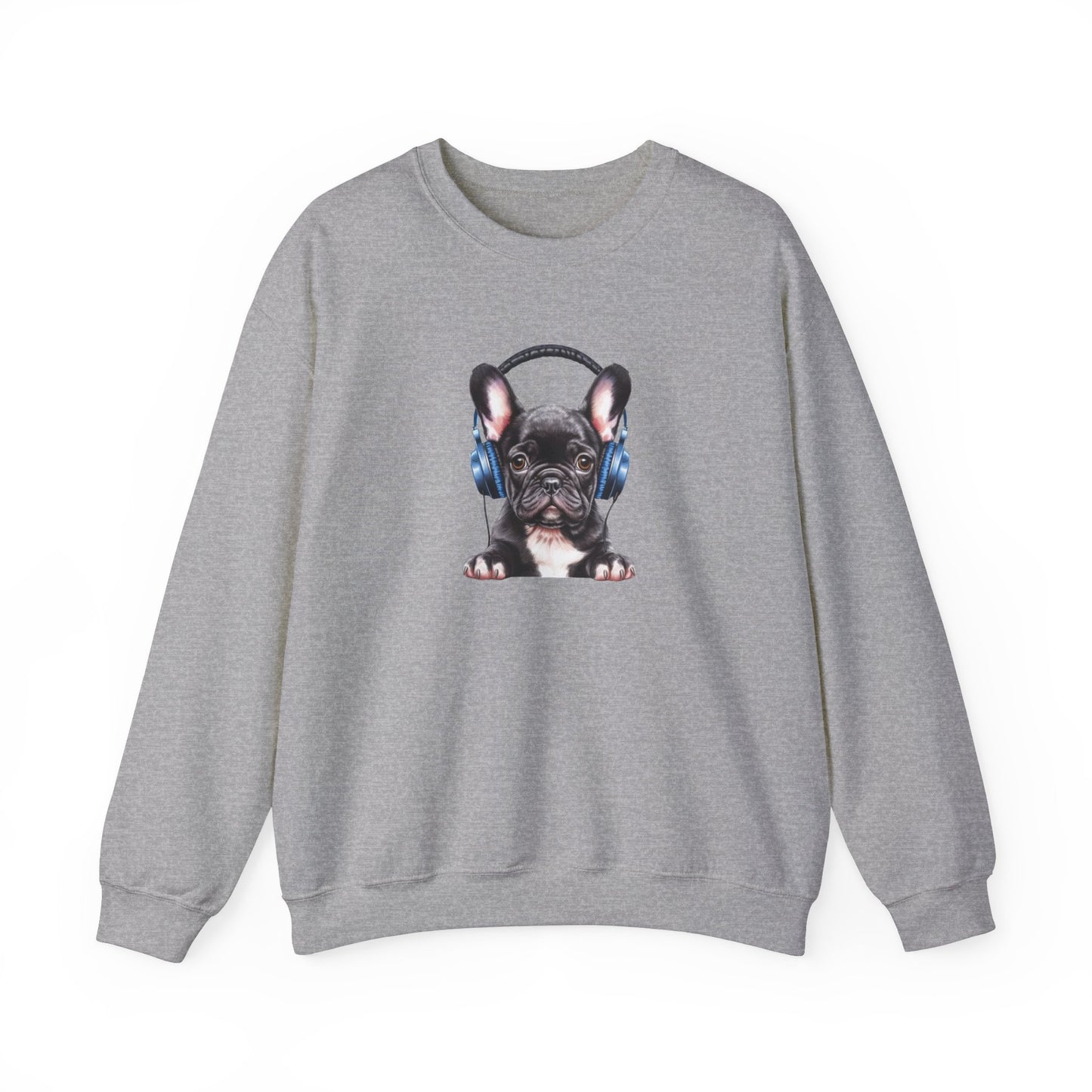 French Bulldog with Headphones Sweatshirt