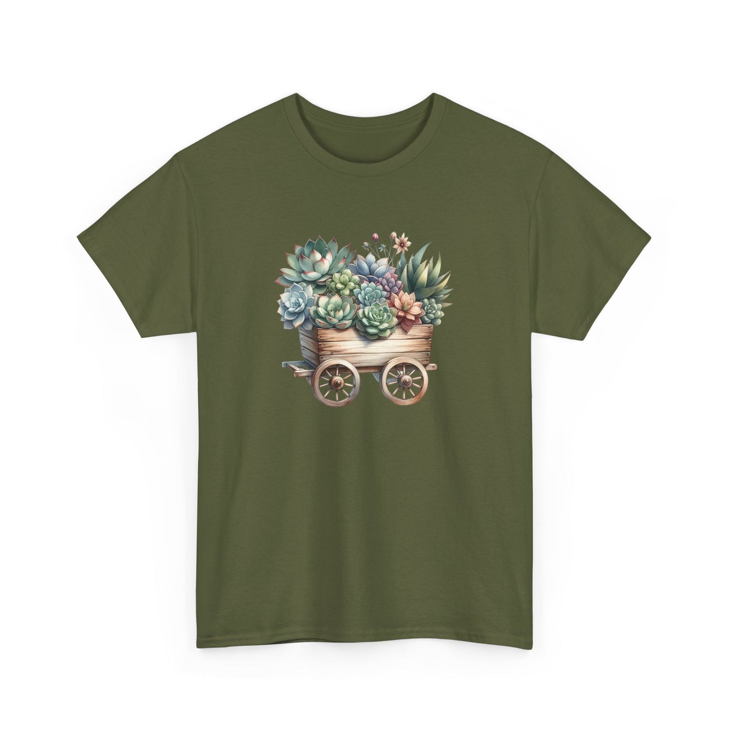 Succulent Wheelbarrow Short Sleeve Tee