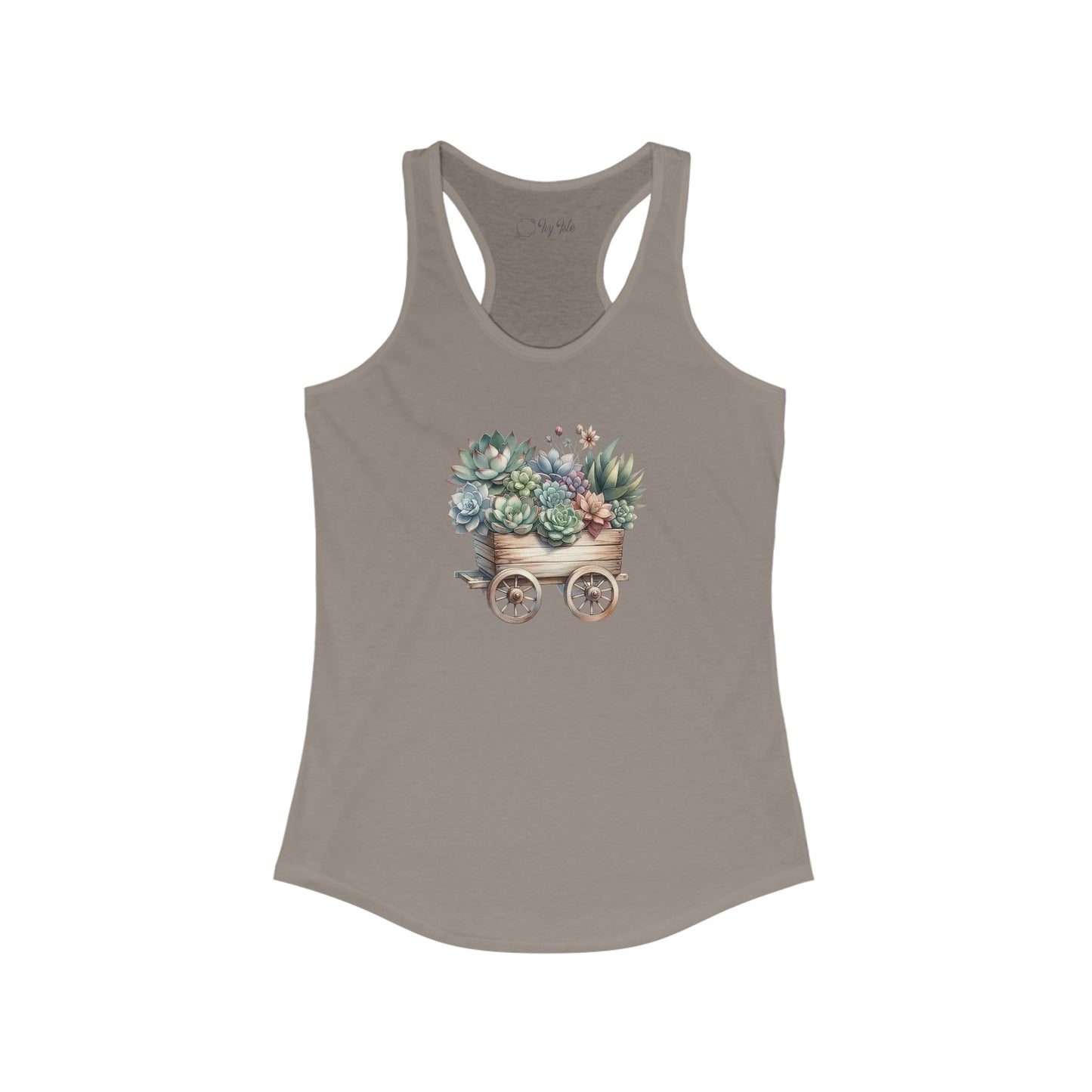 Succulent Wheelbarrow Racerback Tank