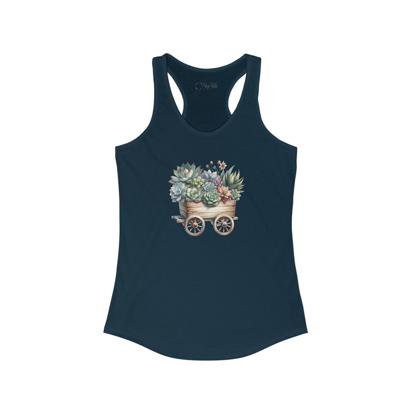 Succulent Wheelbarrow Racerback Tank