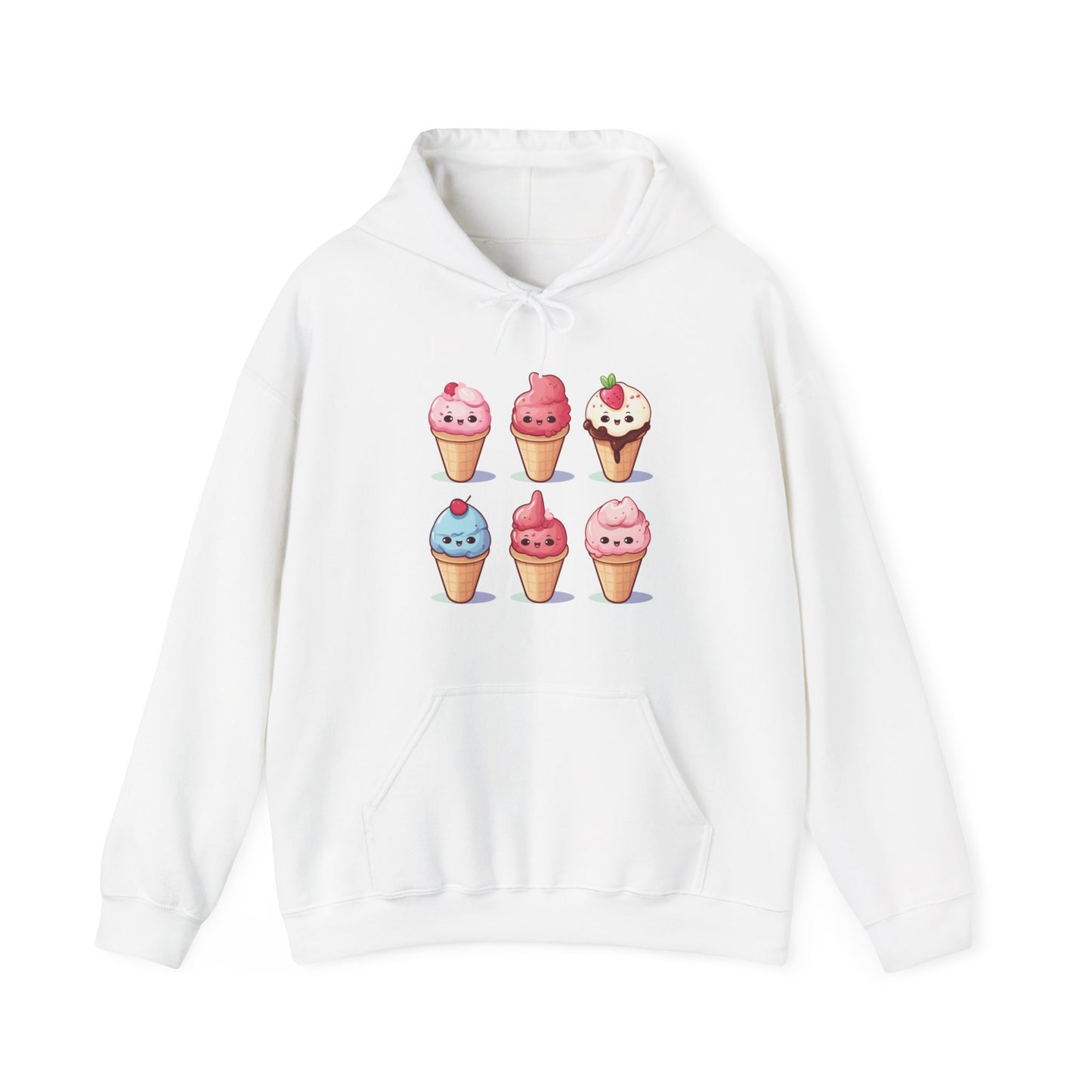 Ice Cream Cone Set Hooded Sweatshirt