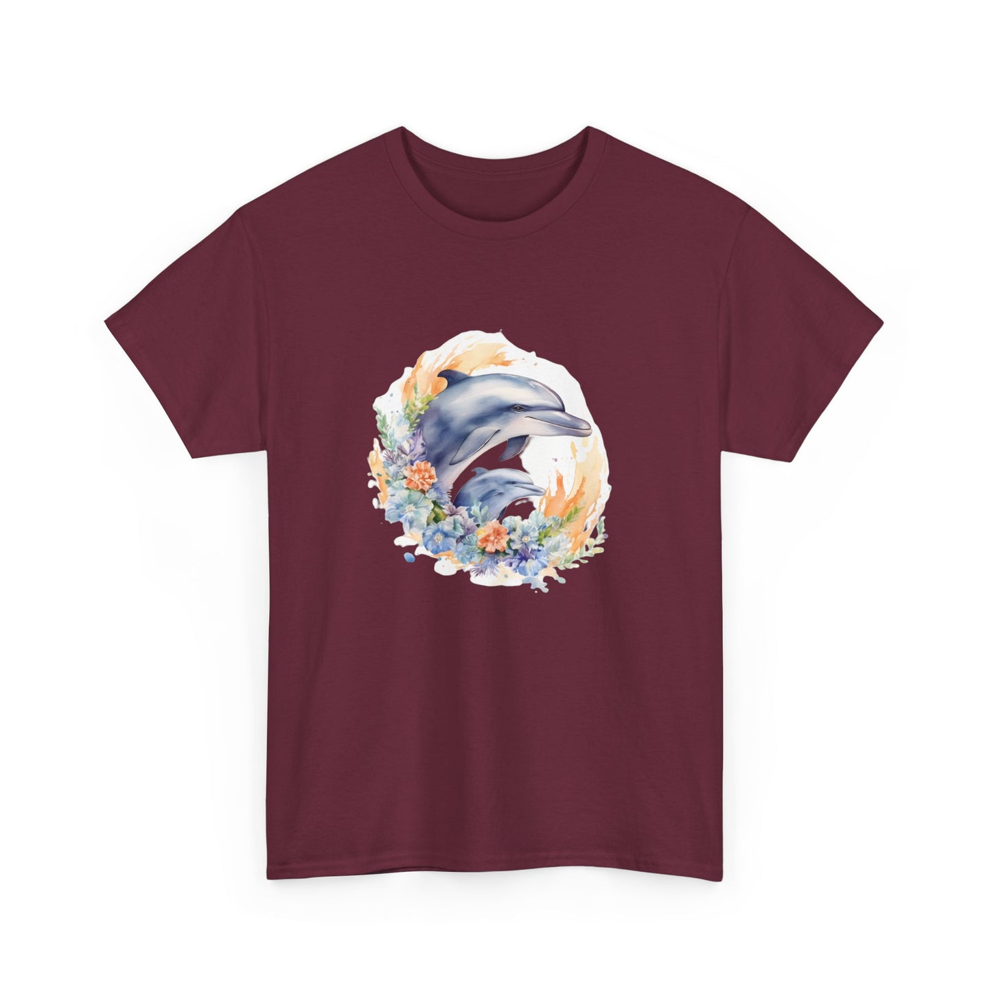 Watercolor Dolphins Short Sleeve Tee