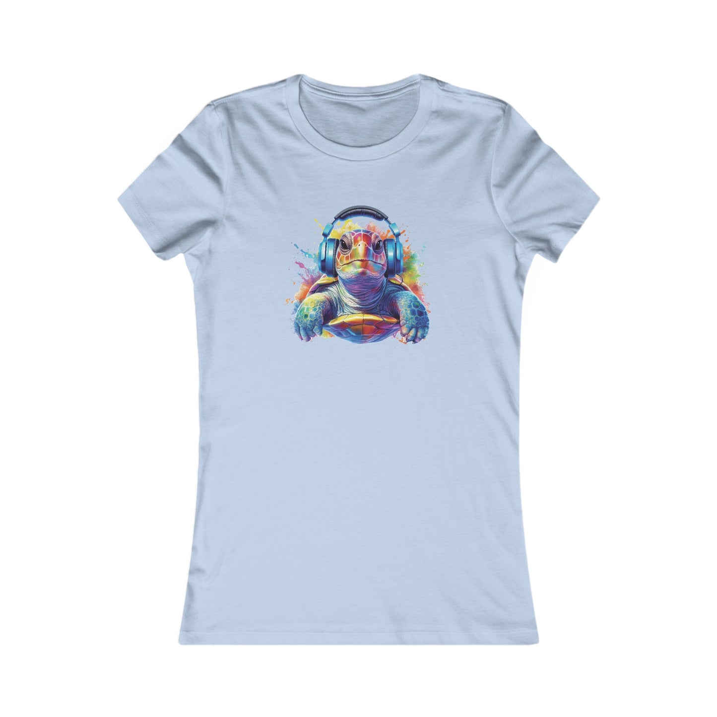 Turtle with Headphones Fitted Tee