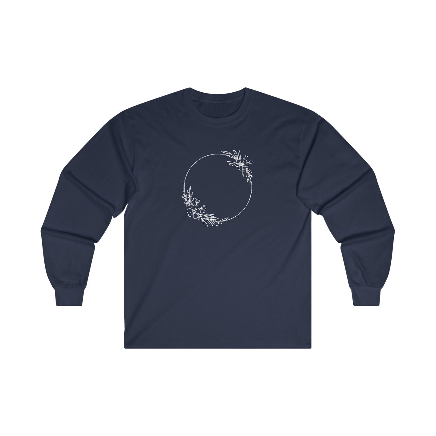 Double Floral Circle Long Sleeve Tee